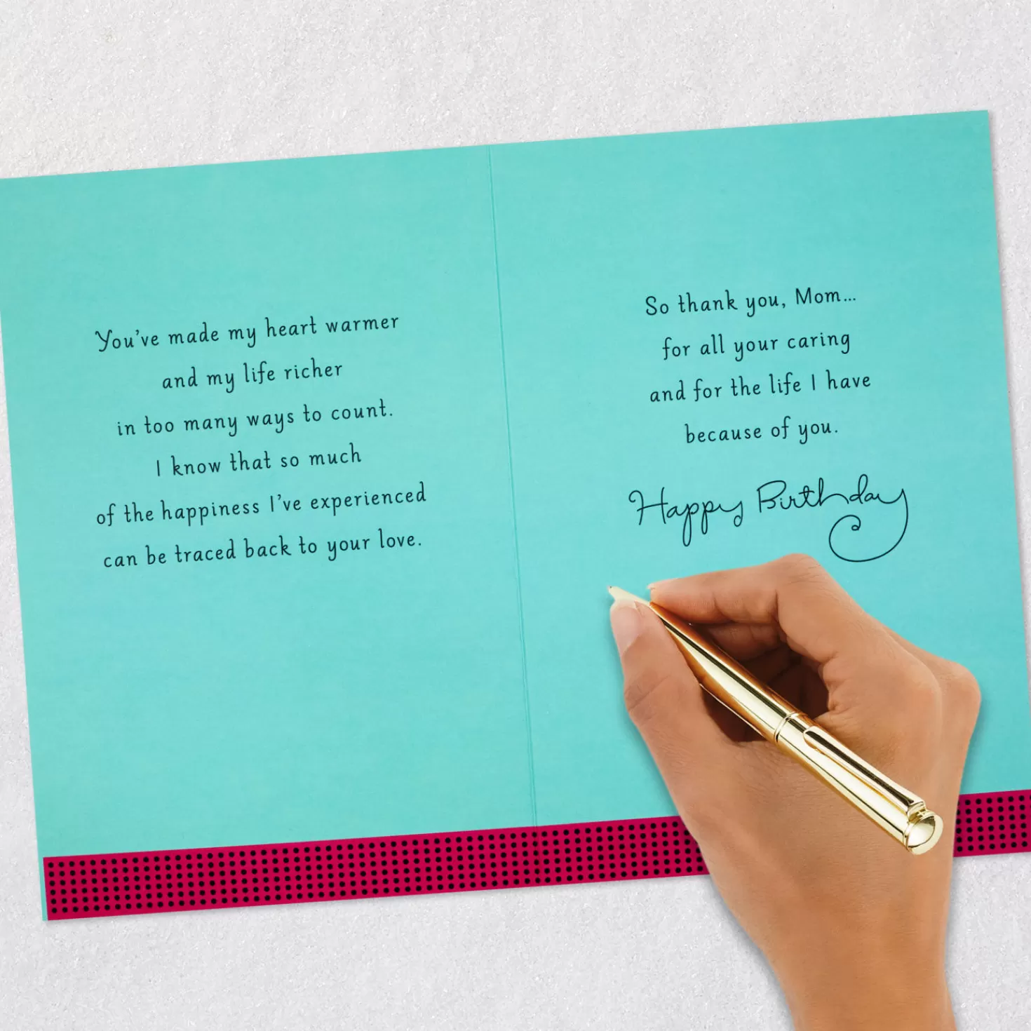 Birthday>Hallmark Thanks For Your Love And Caring Birthday Card For Mom