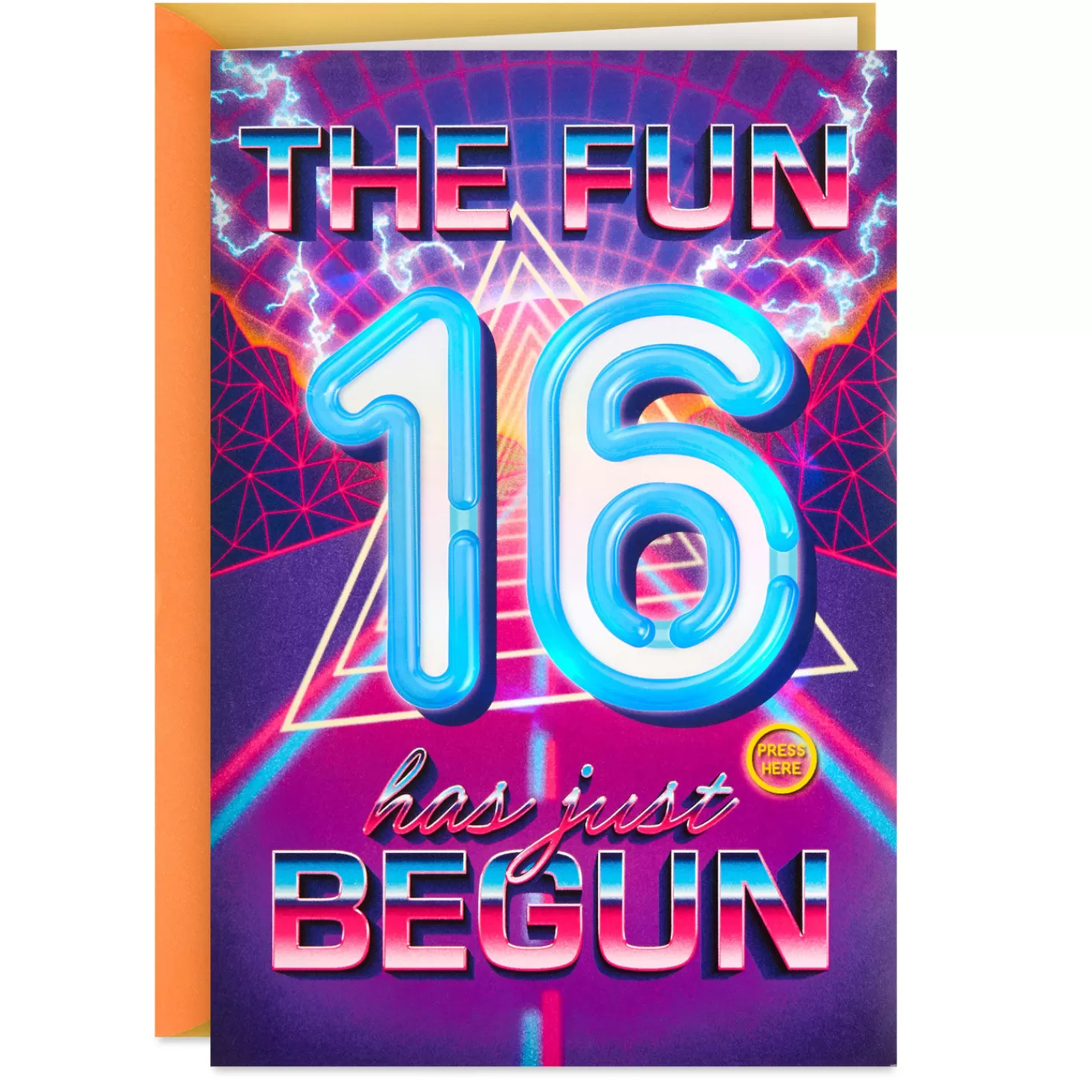 Birthday>Hallmark The Fun Has Begun Musical Light-Up 16Th Birthday Card