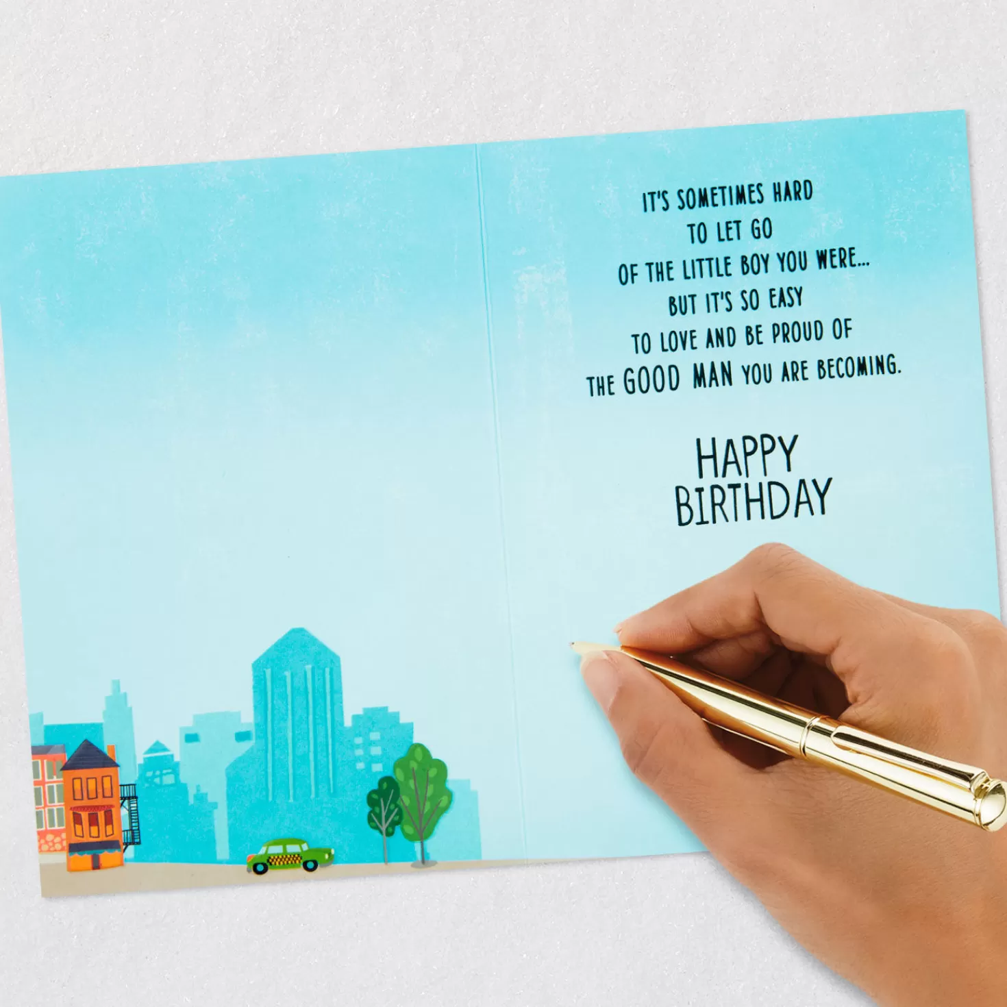 Birthday>Hallmark The Good Man You'Re Becoming Birthday Card For Grandson