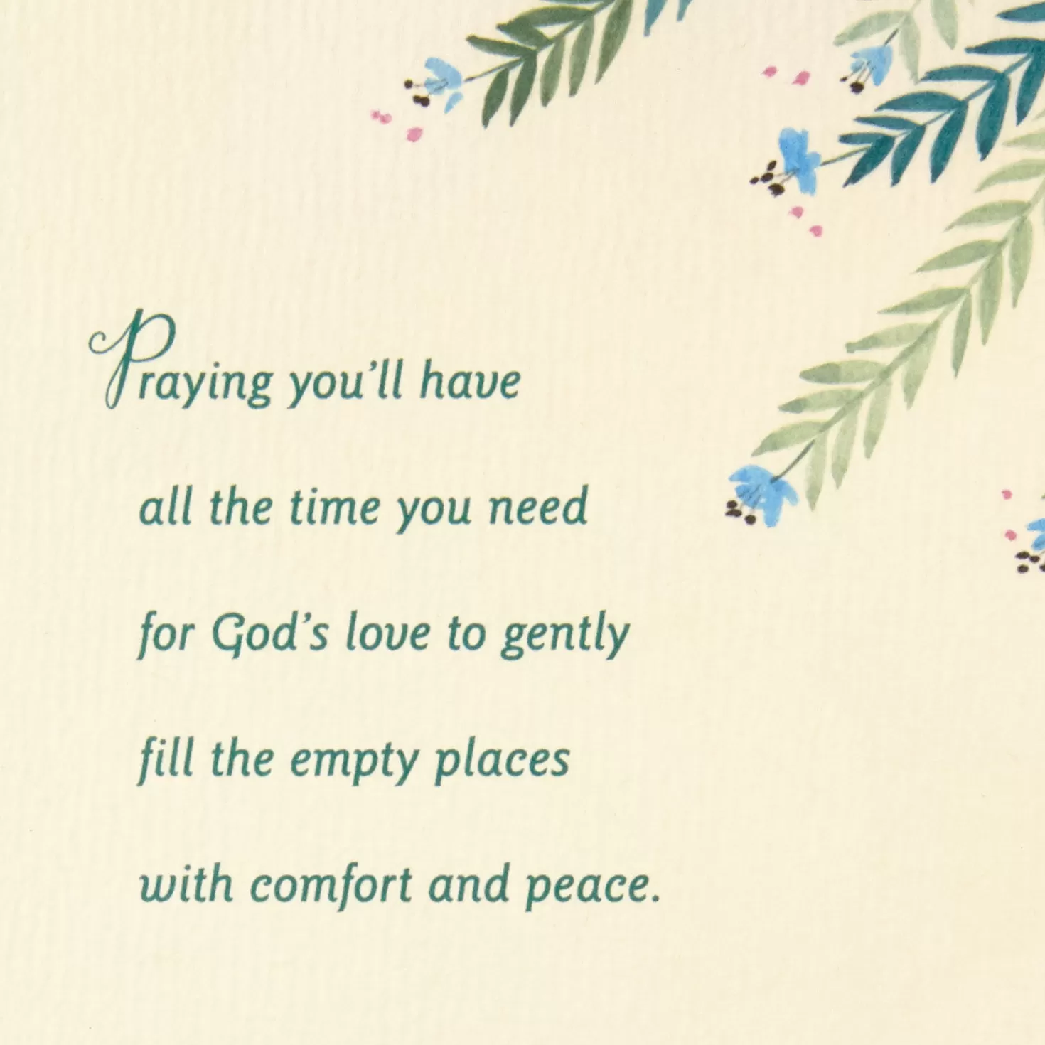 New The Healing Gift Of Time Religious Sympathy Card Sympathy