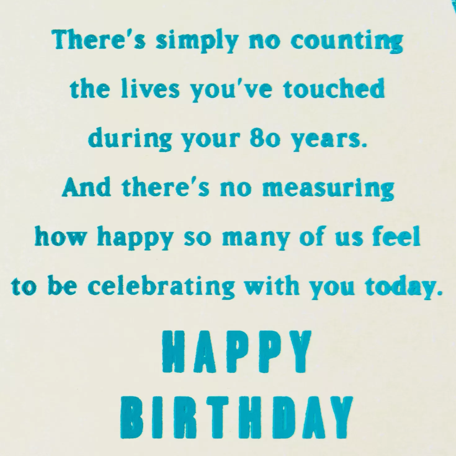 Birthday>Hallmark The Lives You'Ve Touched 80Th Birthday Card