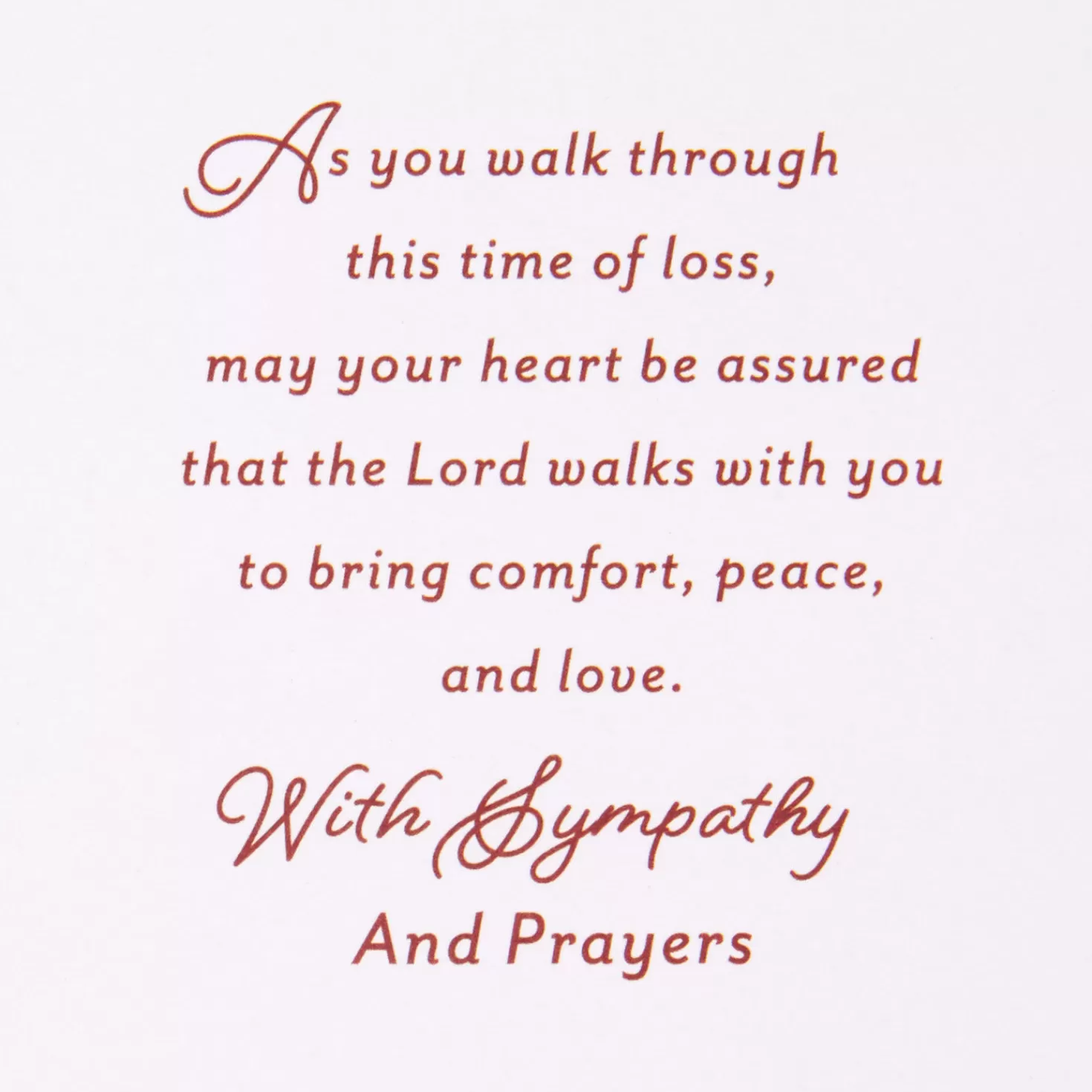 Shop The Lord Is With You Religious Sympathy Card For Loss Of Loved One Sympathy