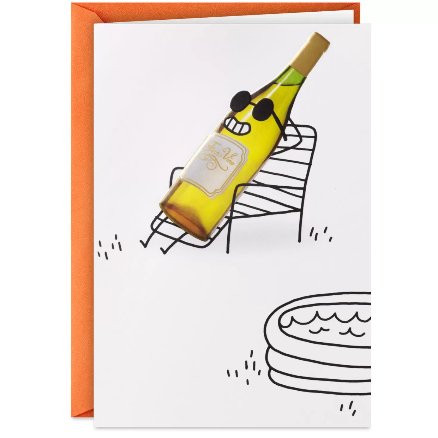 Birthday>Hallmark The Wine Is Chilling Funny Birthday Card