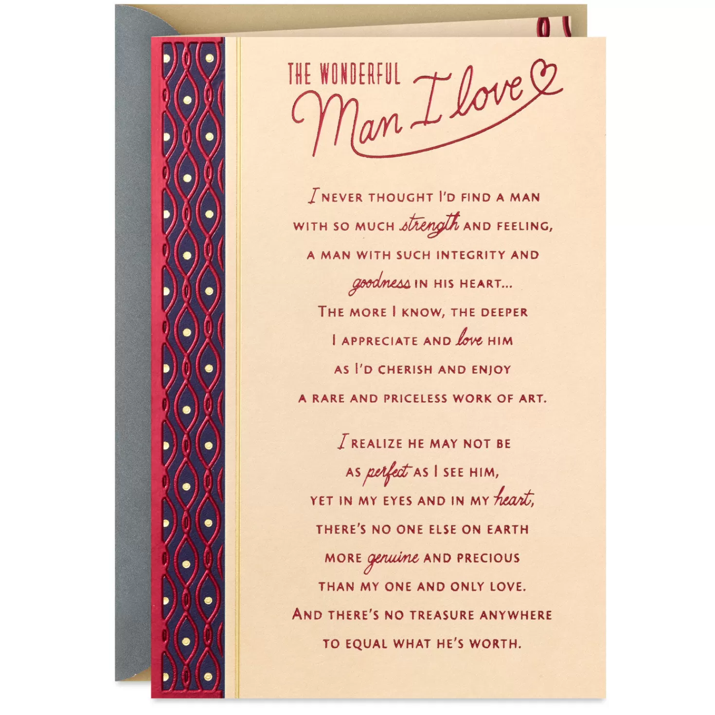 Birthday>Hallmark The Wonderful Man I Love Birthday Card