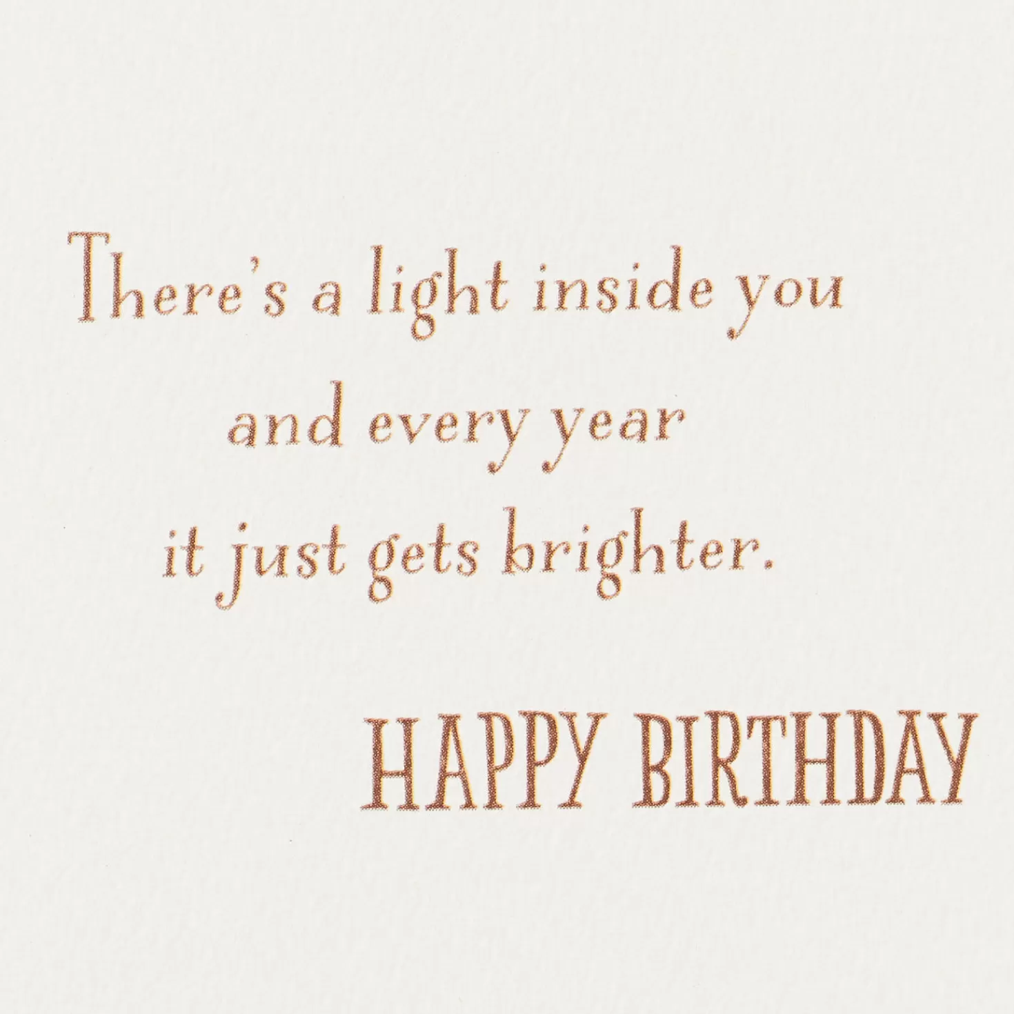 Birthday>Hallmark There's A Light Inside You Birthday Card