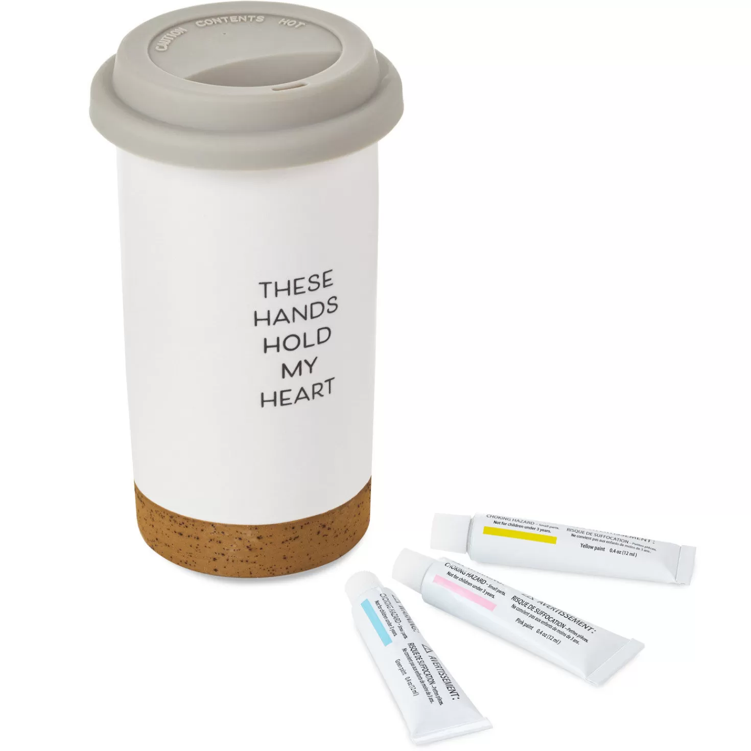 Cheap These Hands Hold My Heart Ceramic Travel Mug, 12.5 Oz. Baby