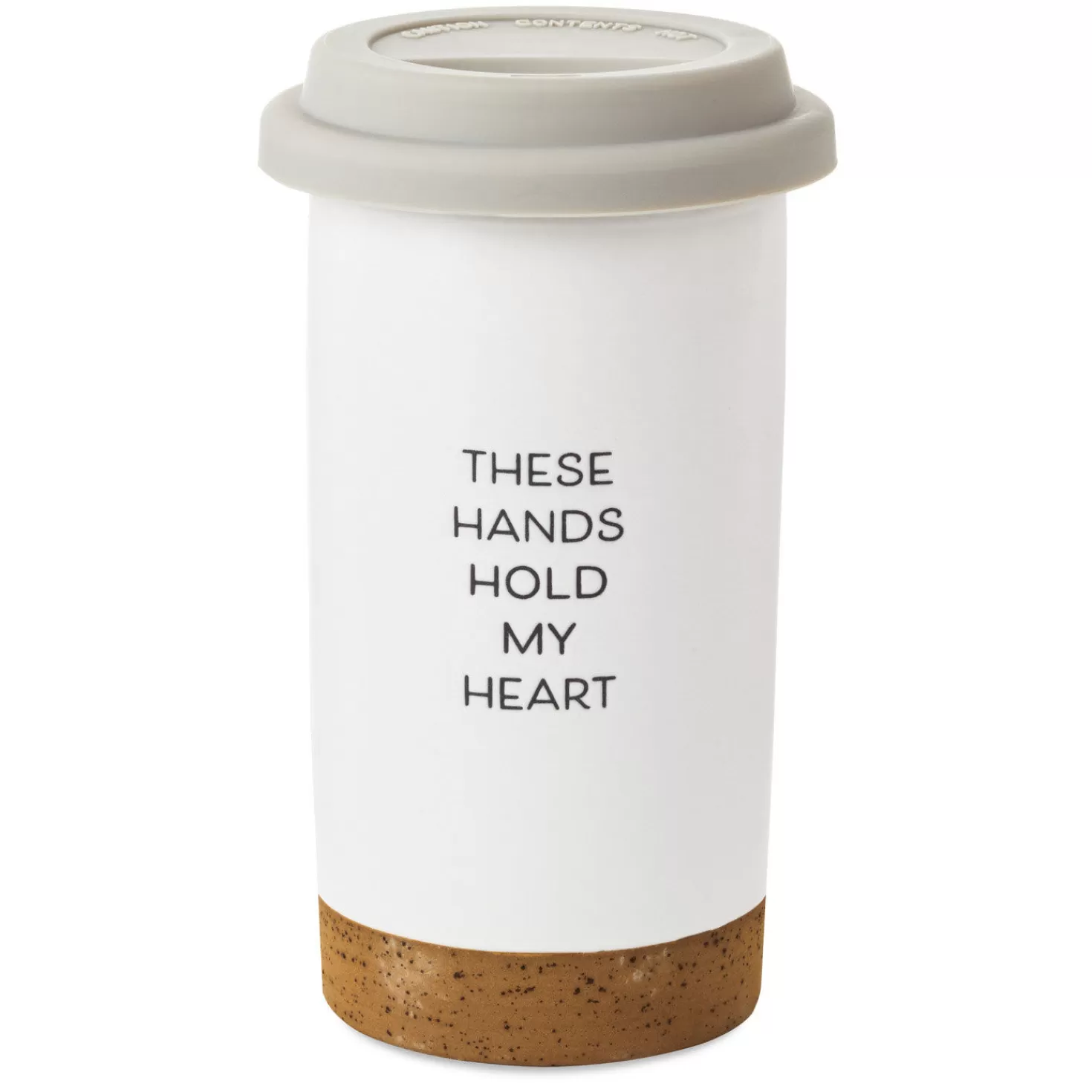 Cheap These Hands Hold My Heart Ceramic Travel Mug, 12.5 Oz. Baby