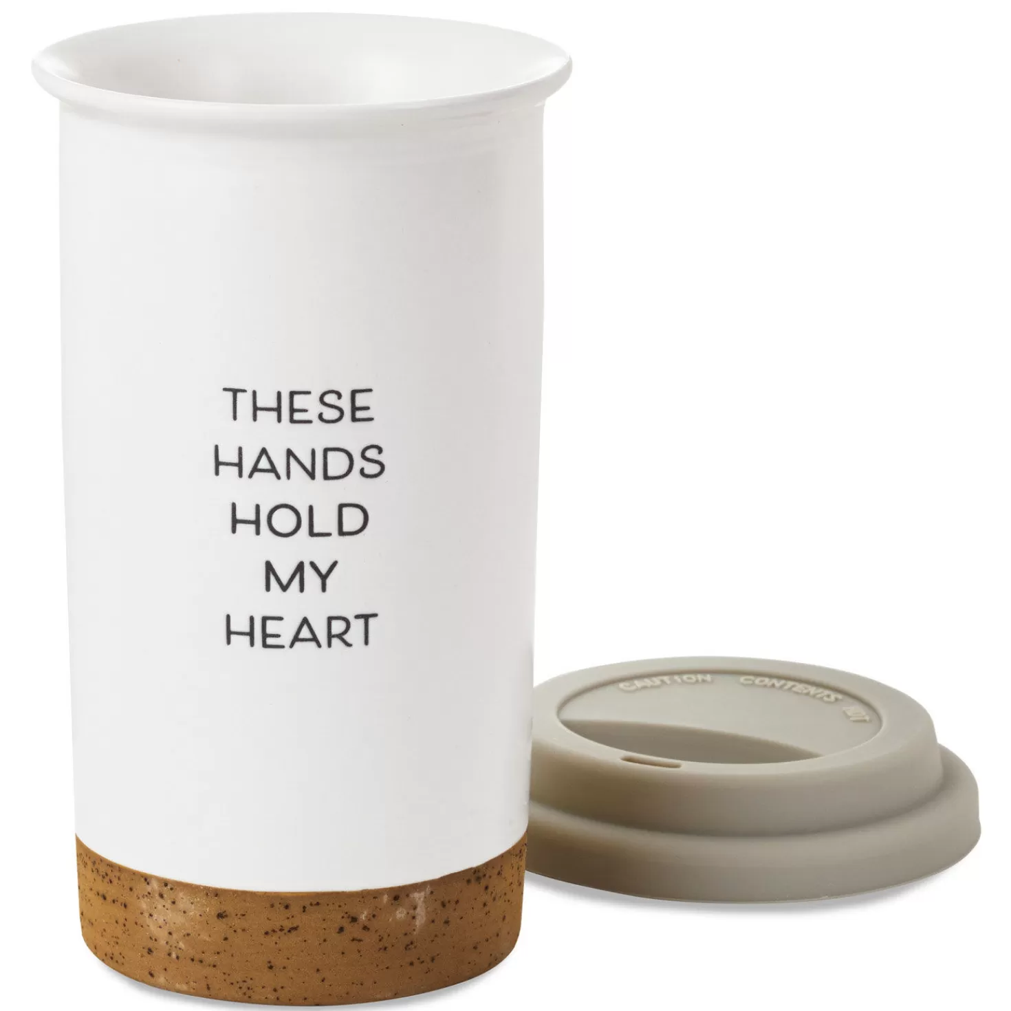 Cheap These Hands Hold My Heart Ceramic Travel Mug, 12.5 Oz. Baby