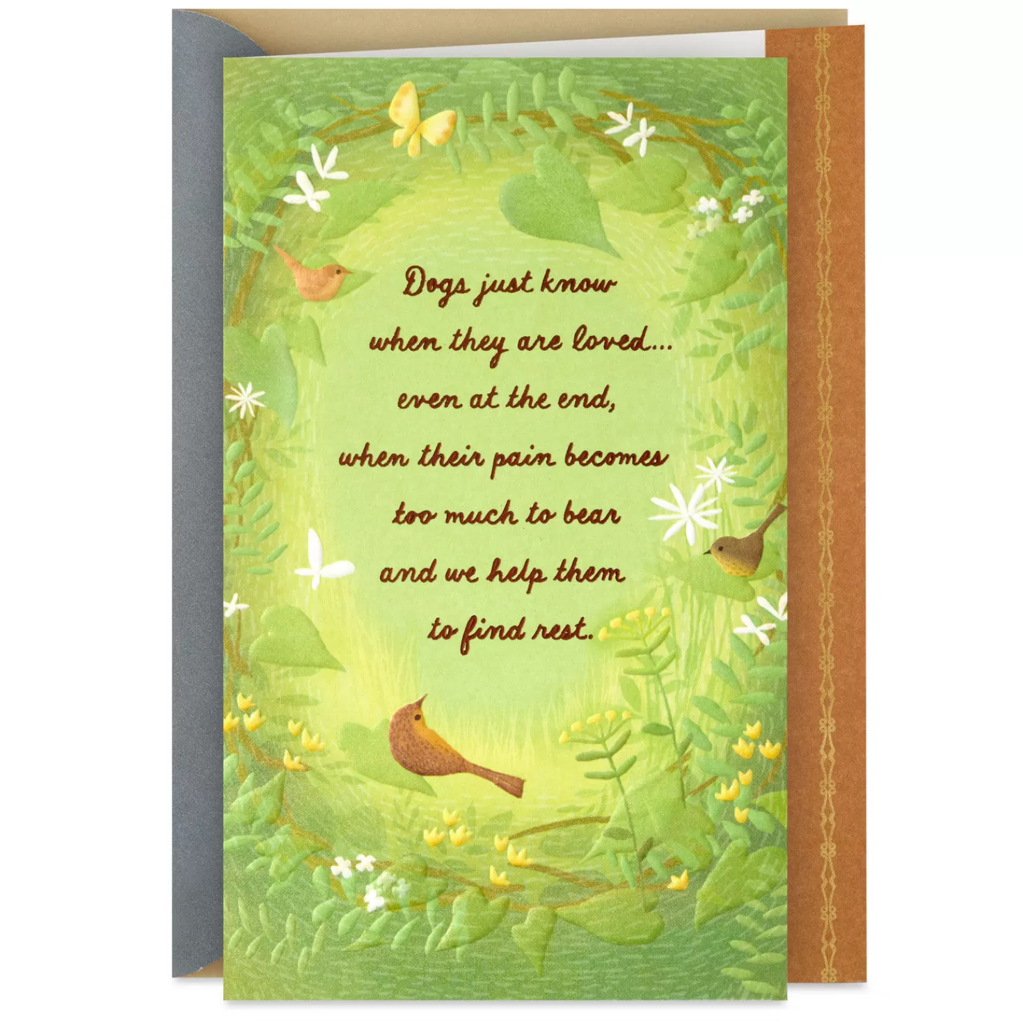 New They Know When They'Re Loved Sympathy Card For Loss Of Dog Sympathy