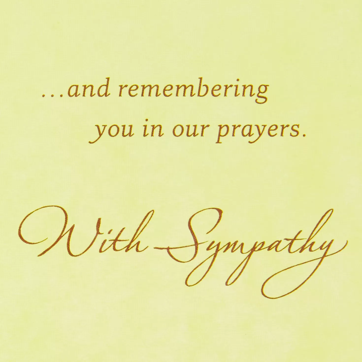 Online Thinking About You With Our Hearts Religious Sympathy Card Sympathy