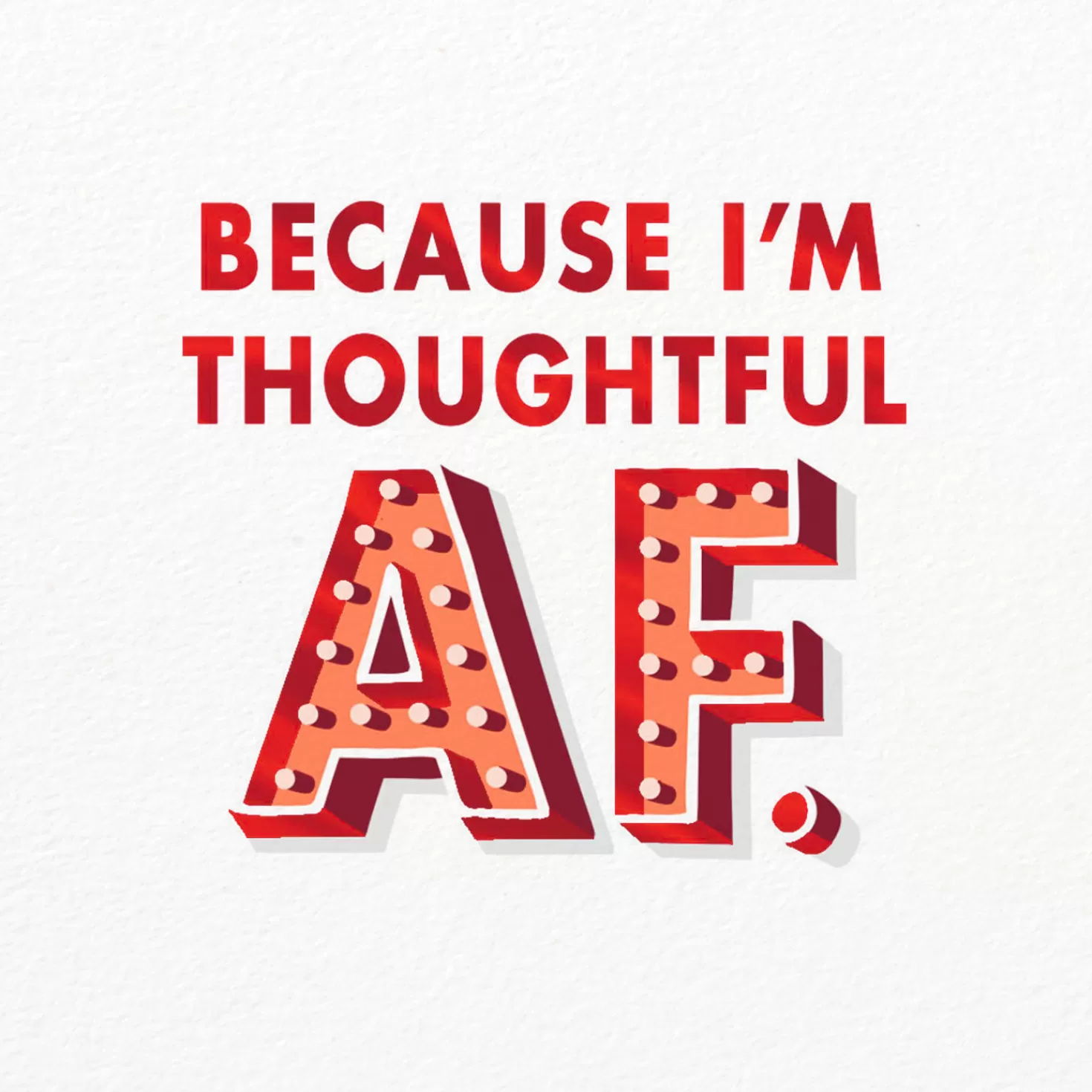 Birthday>Hallmark Thoughtful Af Marquee Letters Birthday Card