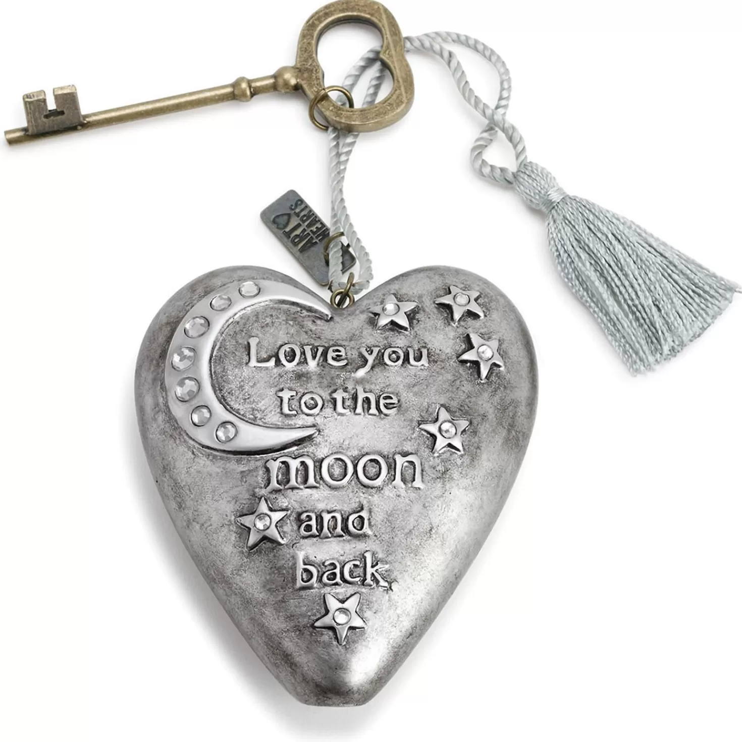 Anniversary>Hallmark To The Moon Art Heart Sculpture, 4"