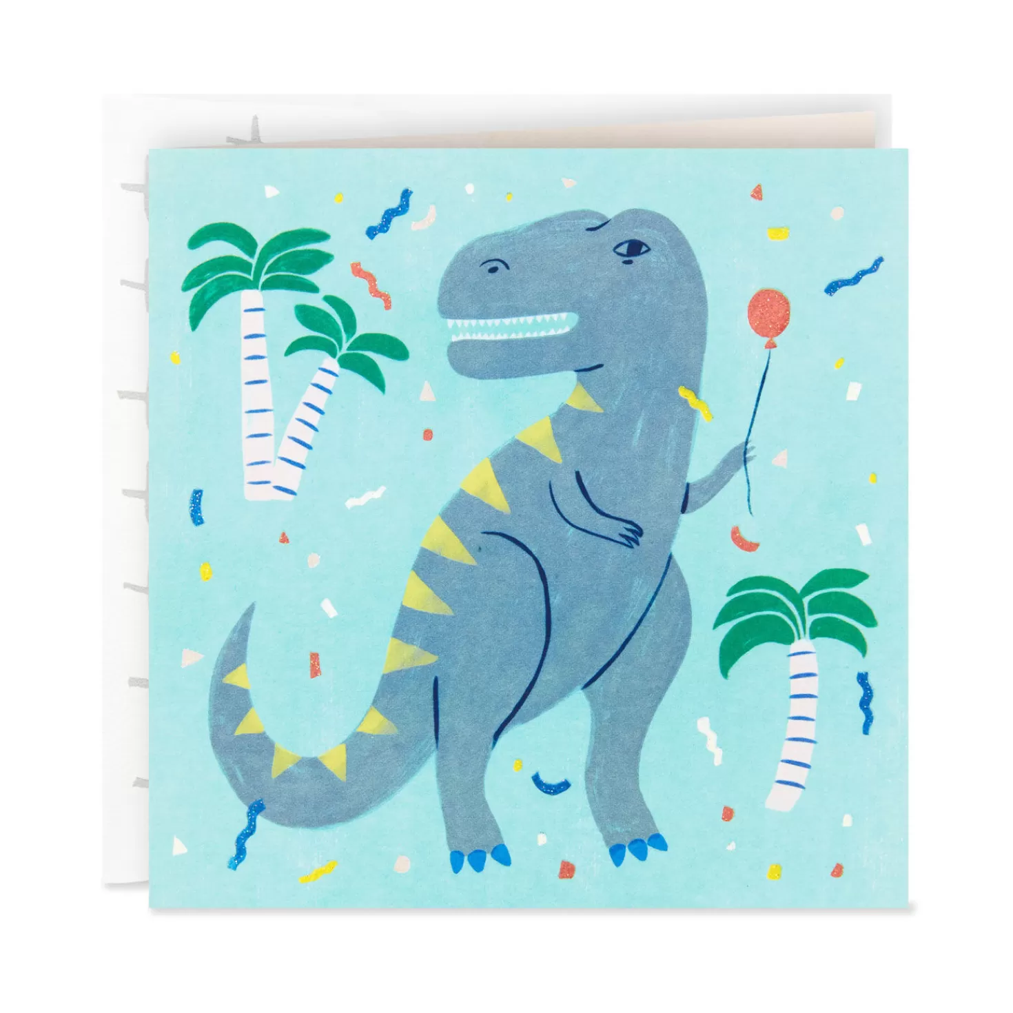 Birthday>Hallmark T-Rex With Balloon Yay For Existing Funny Birthday Card