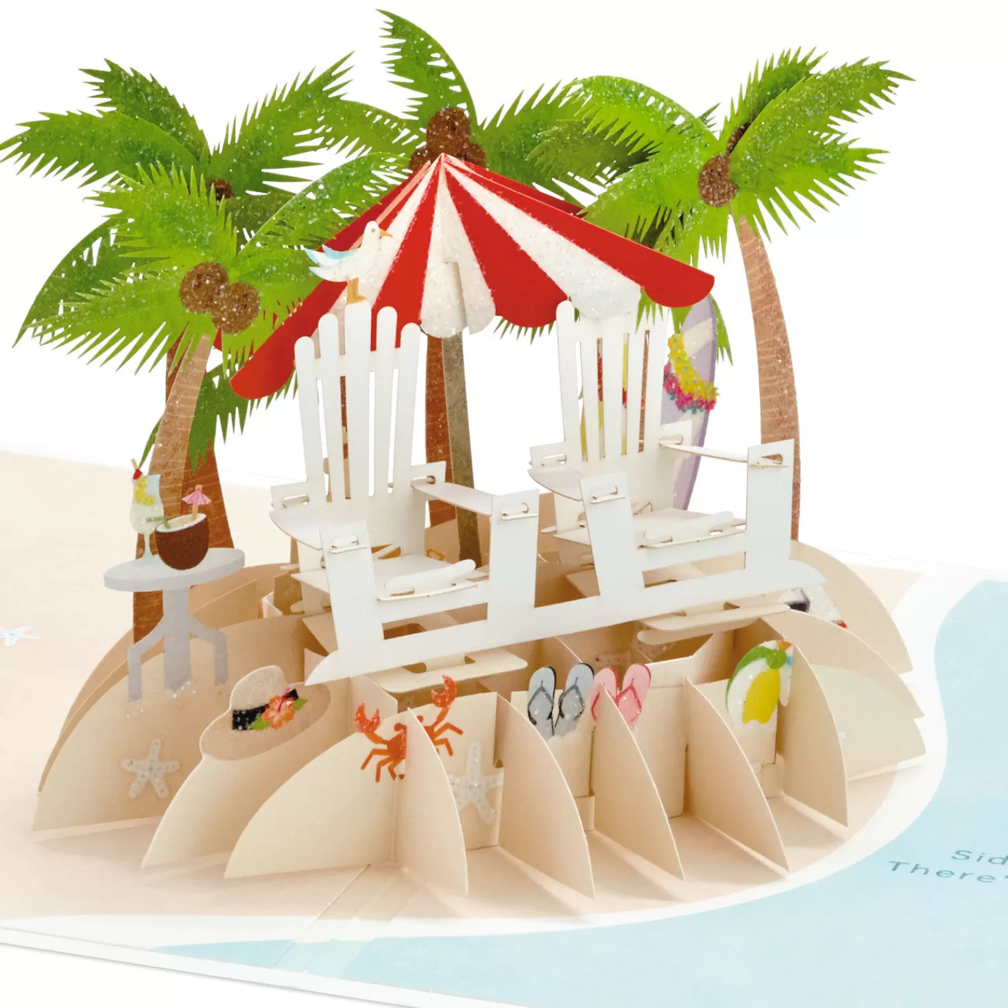 Anniversary>Hallmark Tropical Beach Scene 3D Pop-Up Anniversary Card