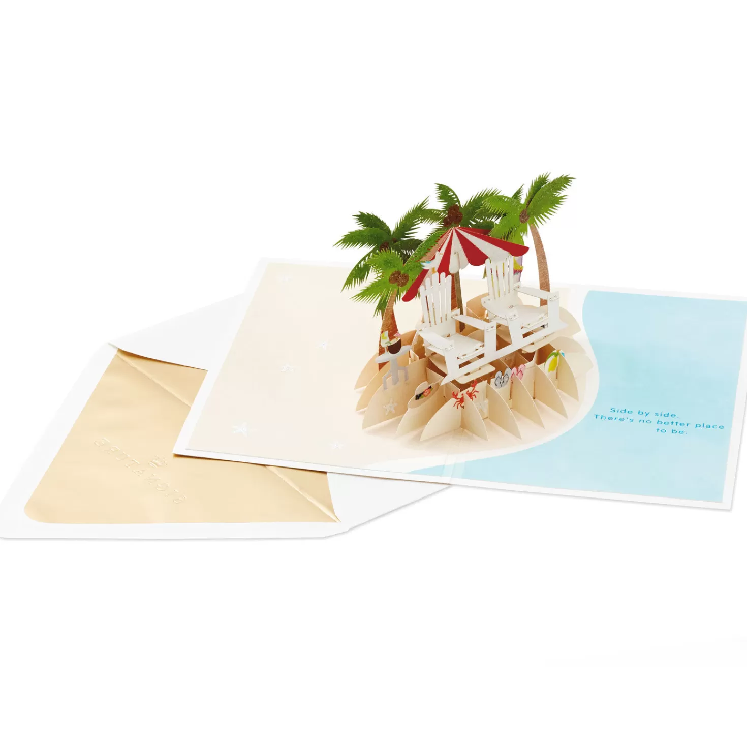 Anniversary>Hallmark Tropical Beach Scene 3D Pop-Up Anniversary Card