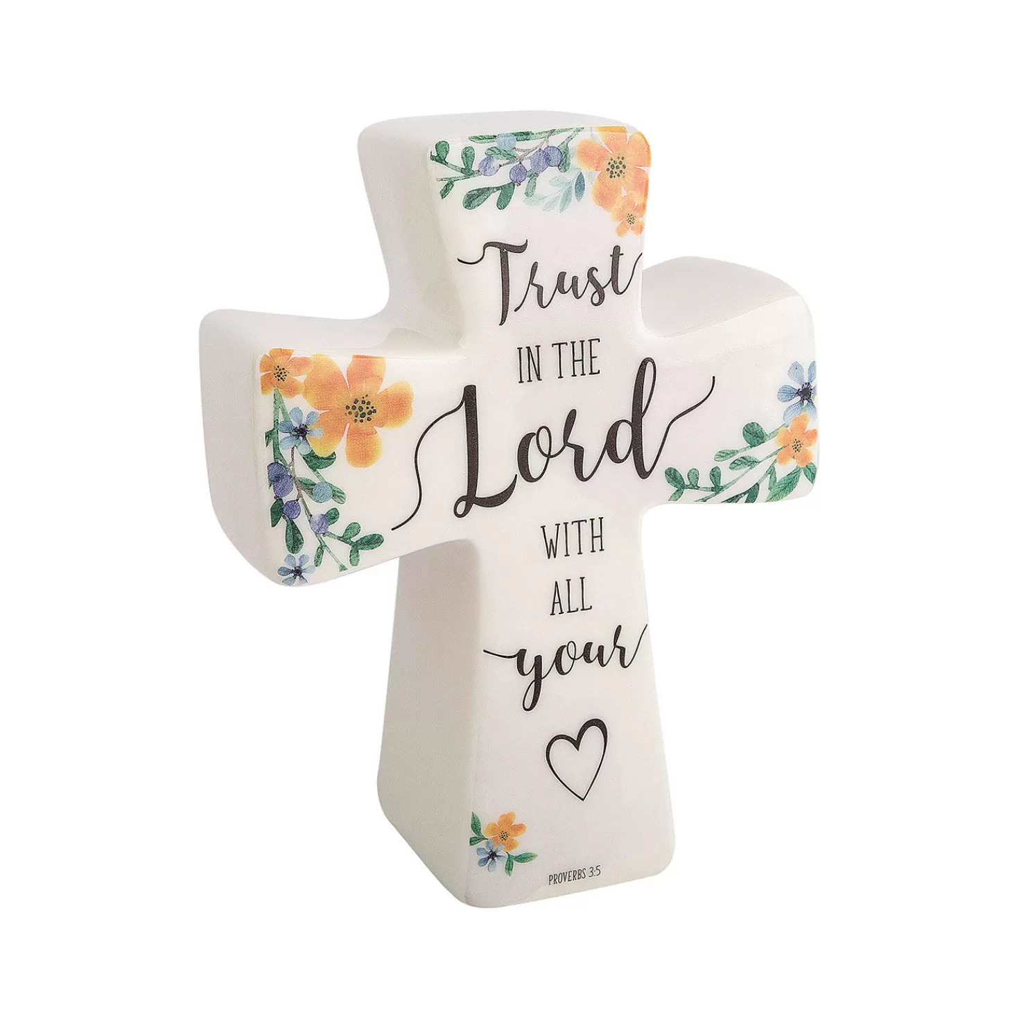 Best Sale Trust In The Lord Porcelain Prayer Cross Encouragement