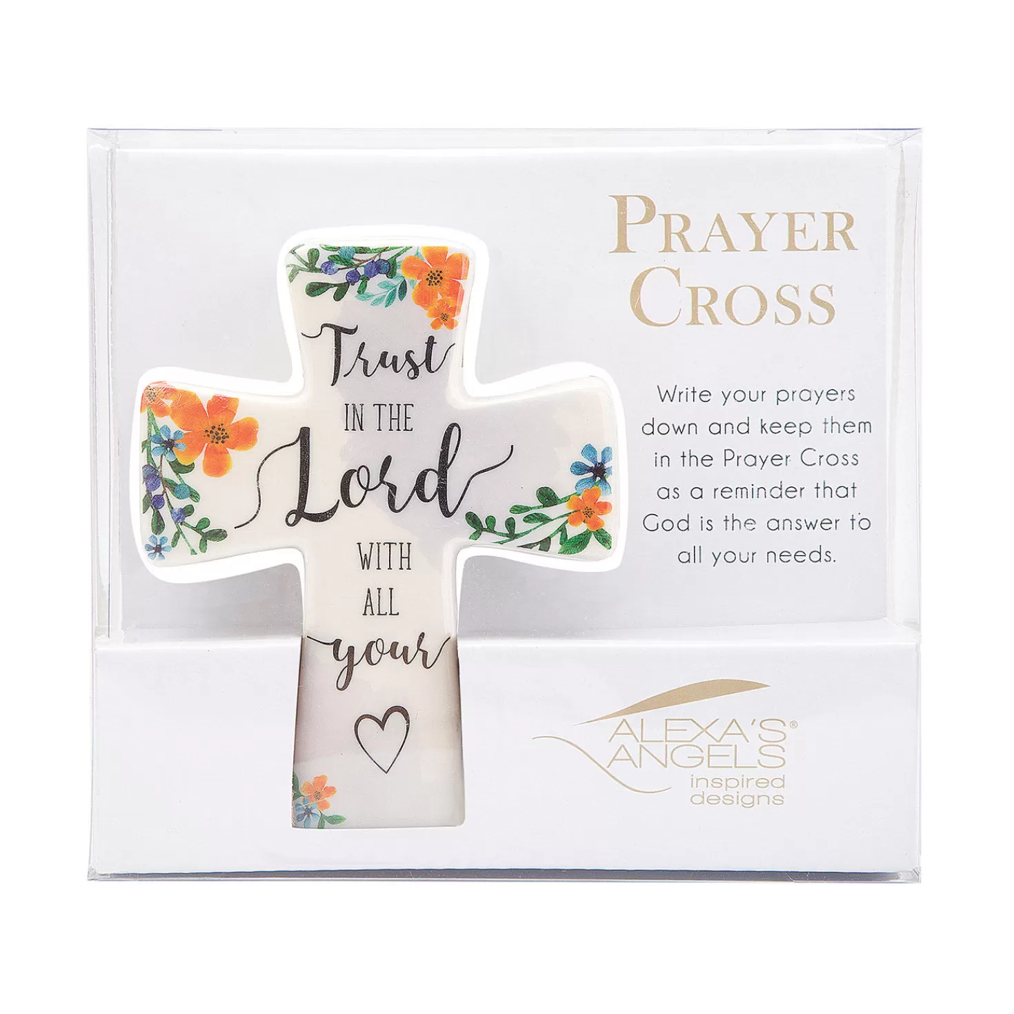 Best Sale Trust In The Lord Porcelain Prayer Cross Encouragement