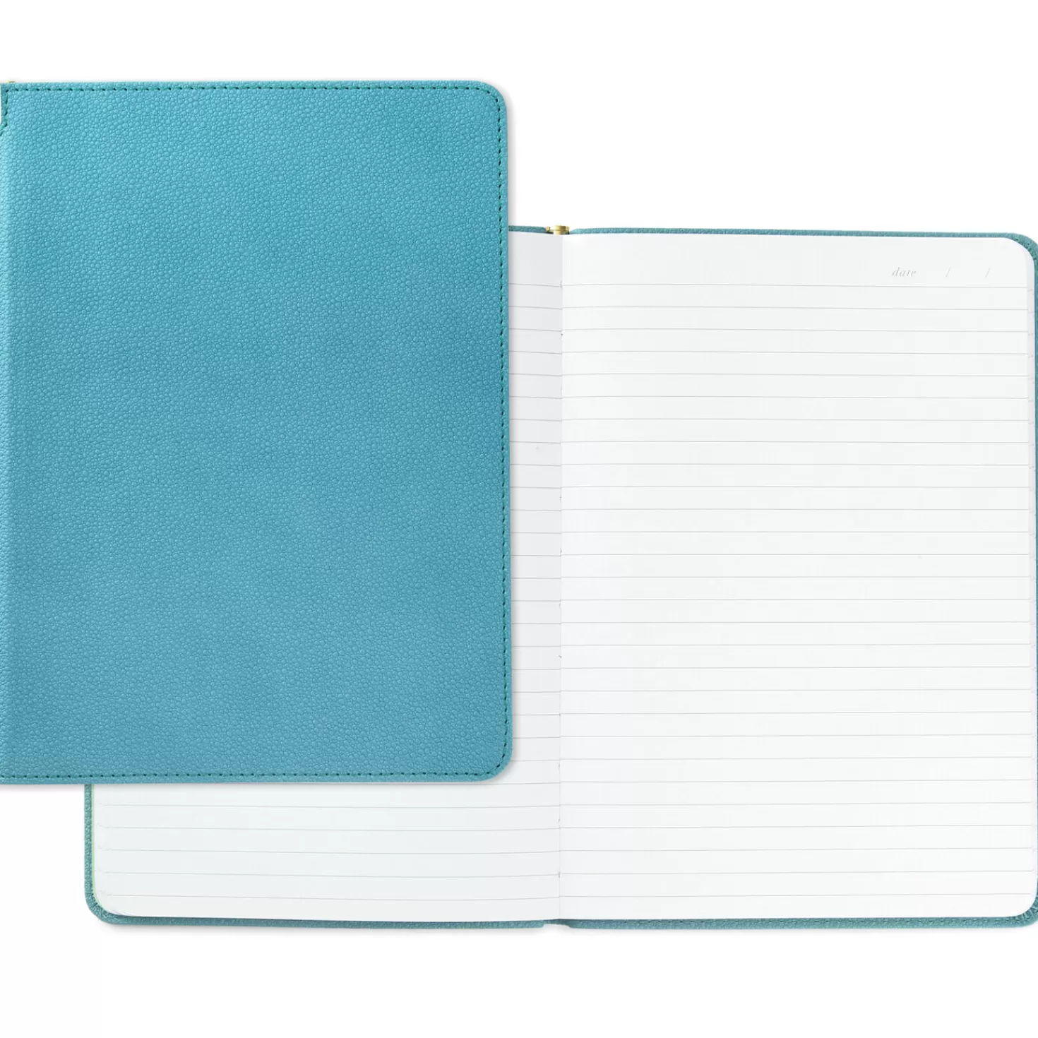 Clearance Turquoise Faux Leather Notebook With Pen Back To School