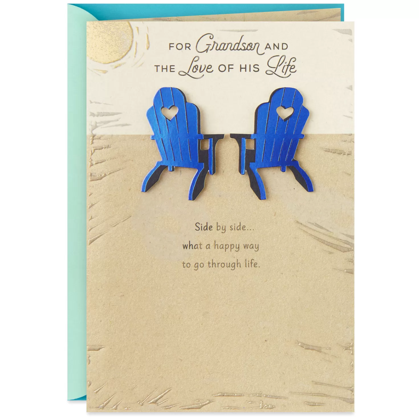 Anniversary>Hallmark Two Adirondack Chairs Anniversary Card For Grandson