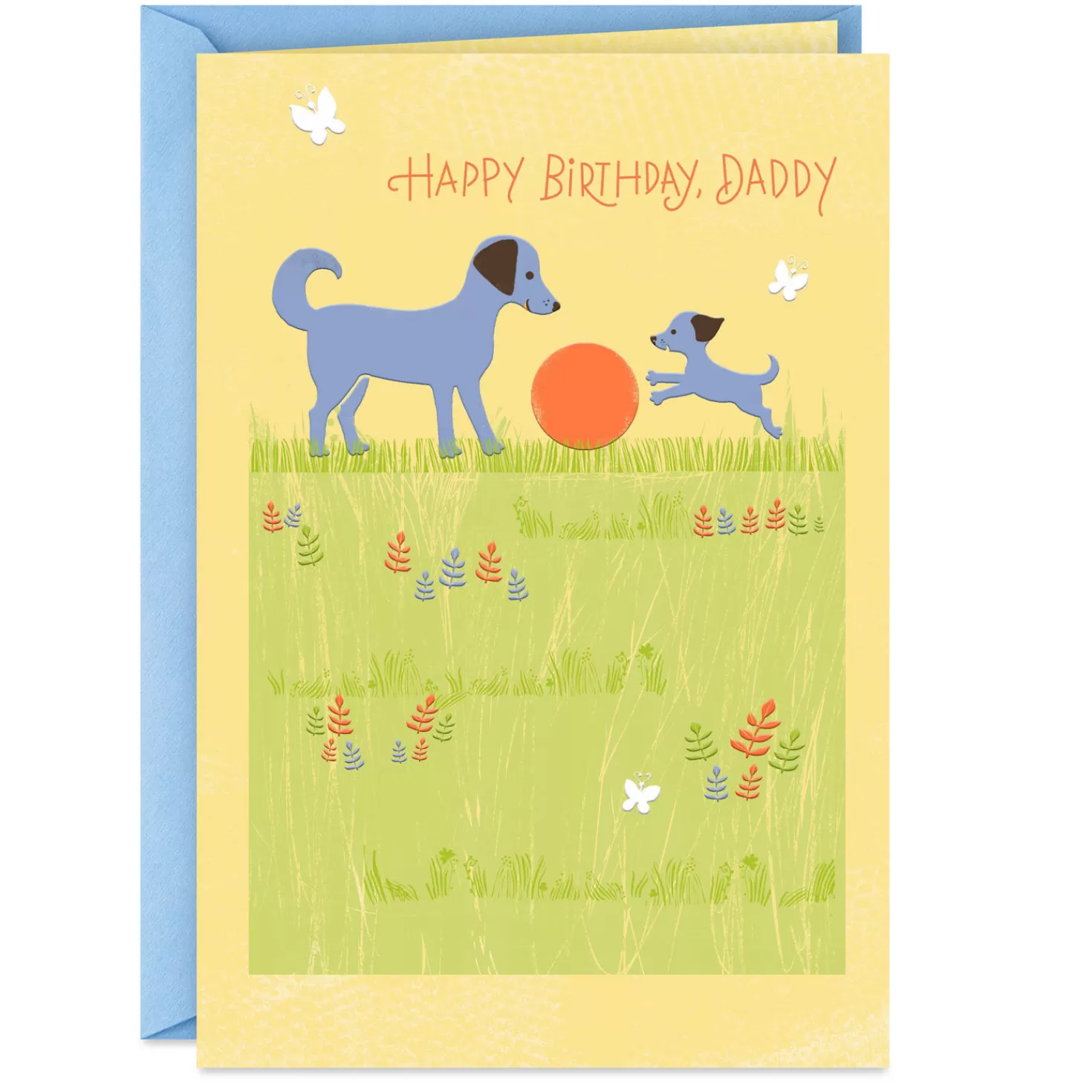 Birthday>Hallmark Two Dogs Playing Birthday Card For Daddy From Kid