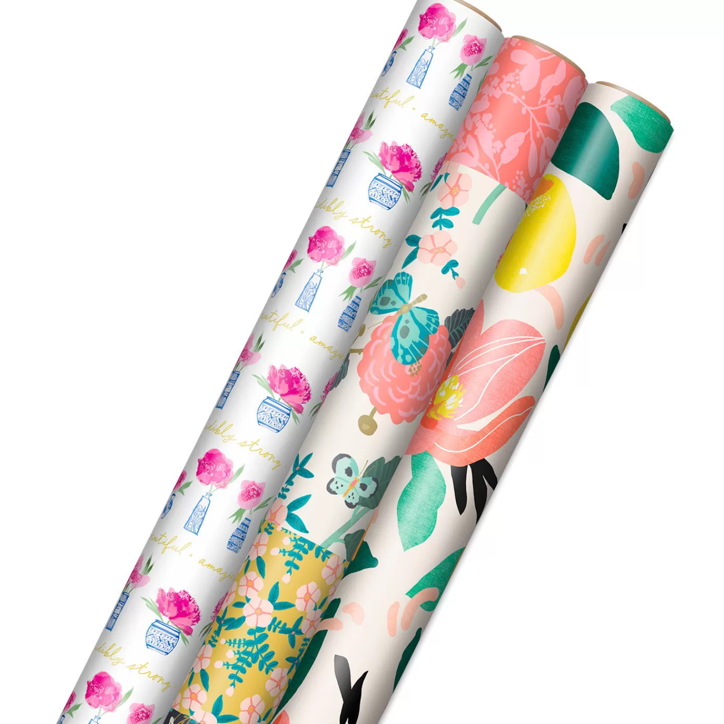 Birthday>Hallmark Vintage Floral Mix Wrapping Paper Collection