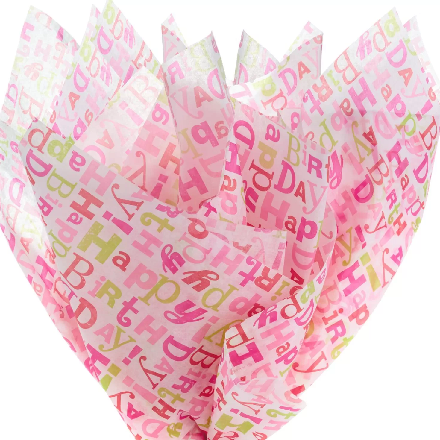 Birthday>Hallmark Warm Multicolor Happy Birthday Tissue Paper, 4 Sheets