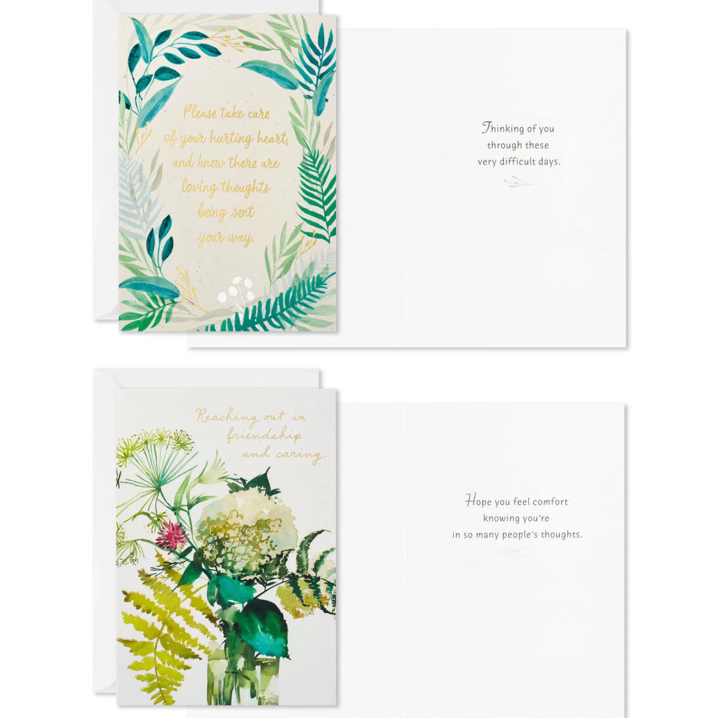 Best Sale Watercolor Botanicals Boxed Sympathy Cards Assortment, Pack Of 12 Sympathy