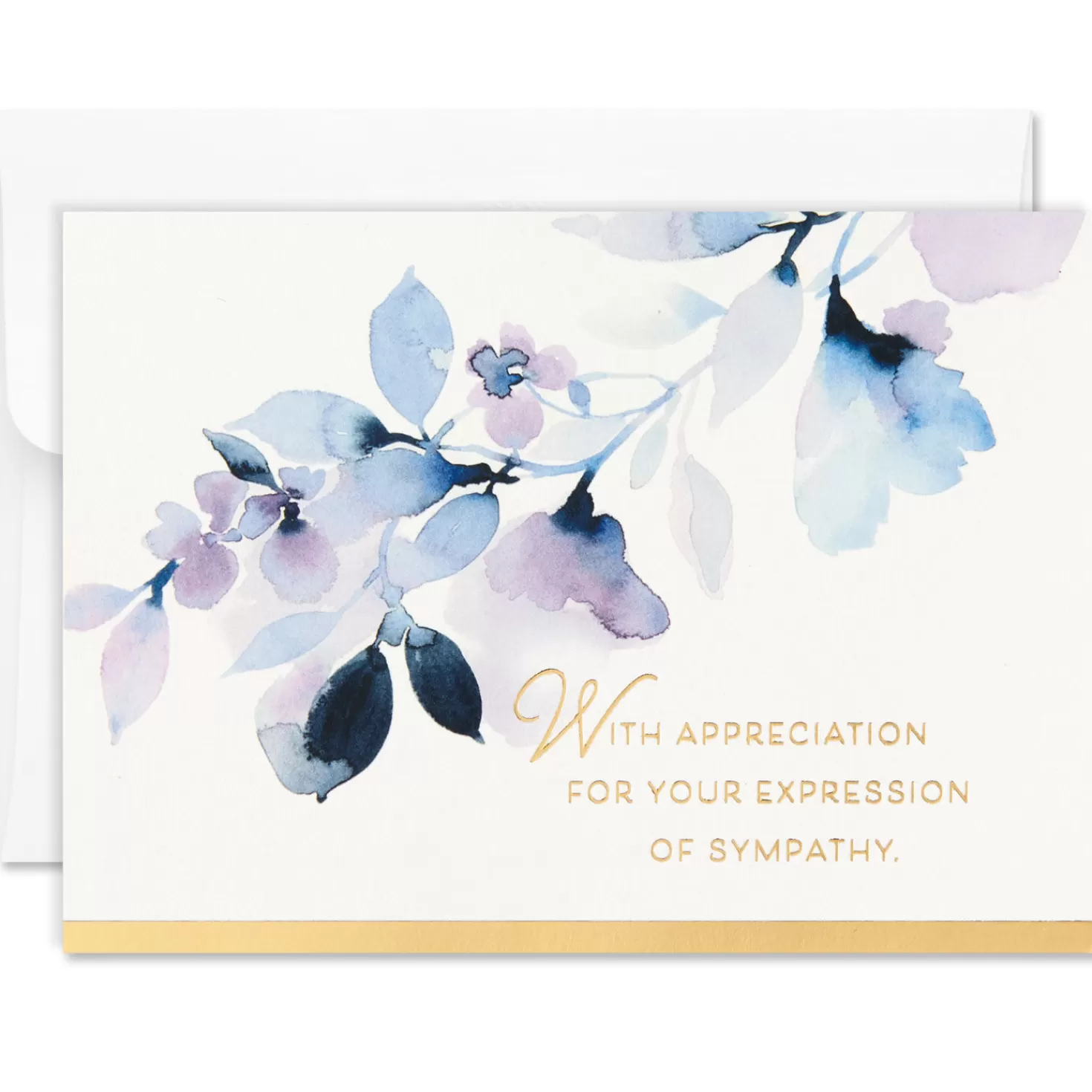 Clearance Watercolor Floral Assorted Sympathy Thank-You Notes, Box Of 50 Sympathy