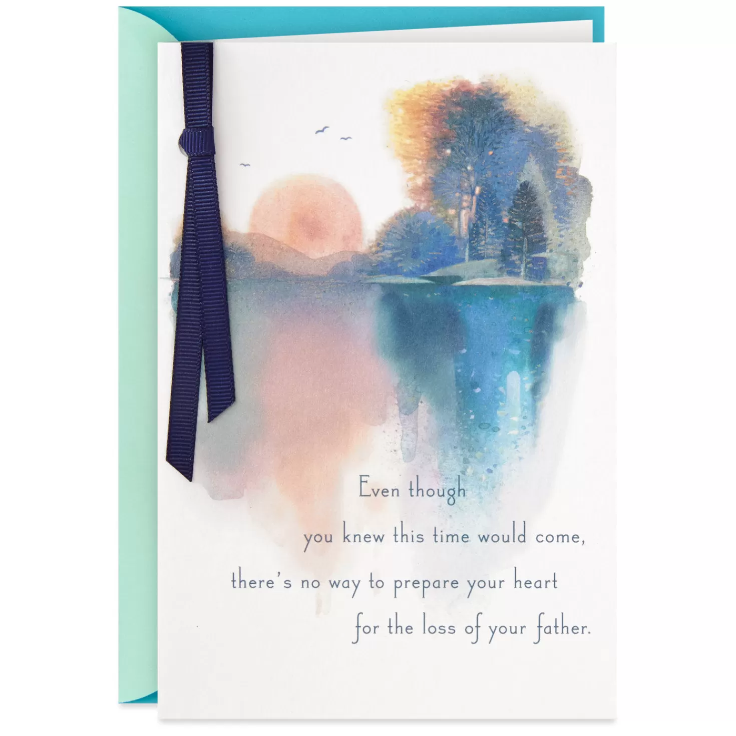 Best Watercolor Landscape Sympathy Card For Loss Of Father Sympathy