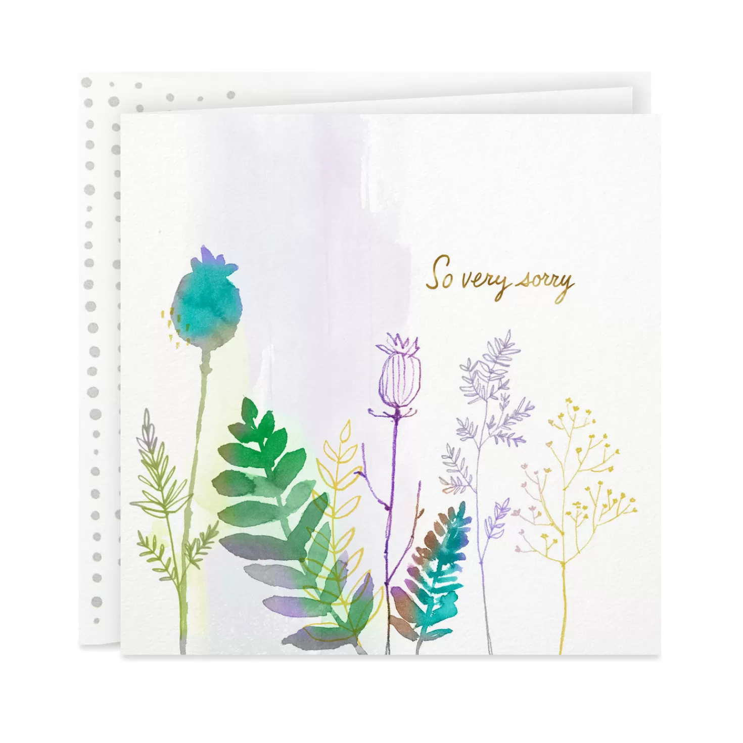 Shop Watercolor Thistles And Ferns Sympathy Card Sympathy