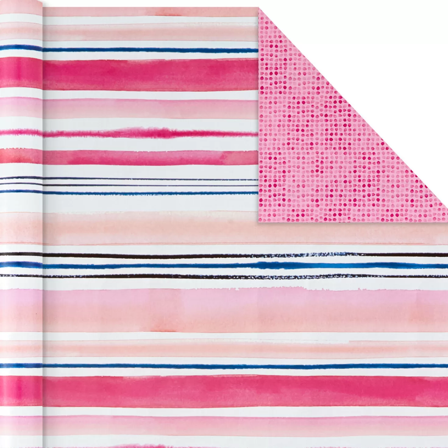 Hot Watercolor Tones 3-Pack Reversible Wrapping Paper, 75 Sq. Ft. Total Baby