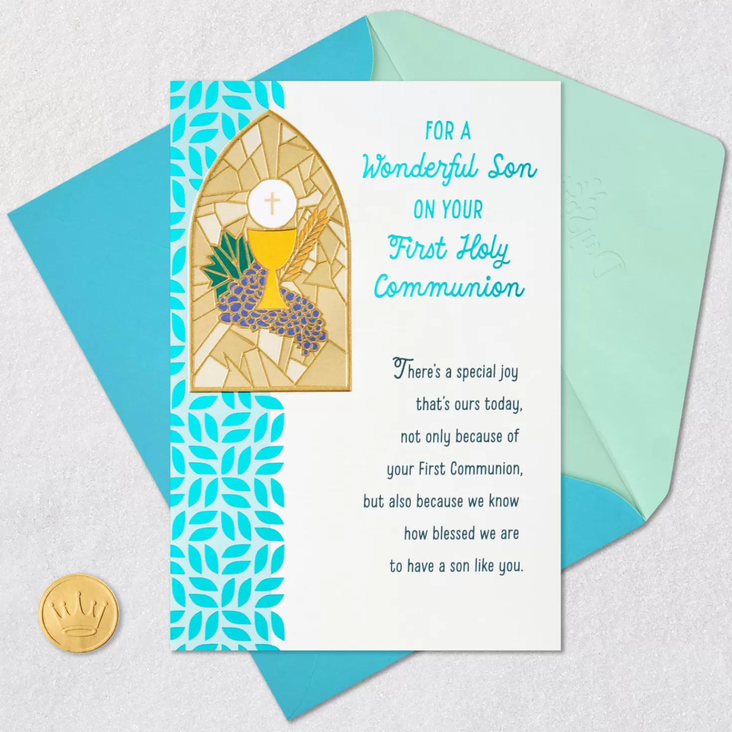 Outlet We Are Blessed Religious First Communion Card For Son First Communion