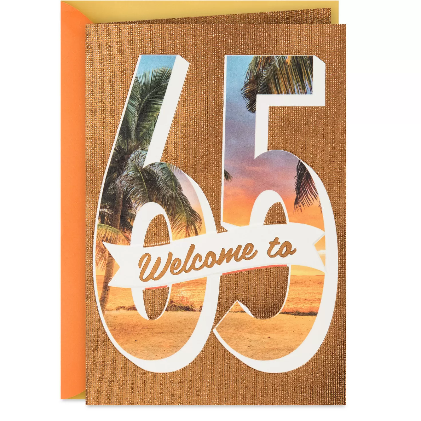 Birthday>Hallmark Welcome To 65 Tropical Sunset 65Th Birthday Card