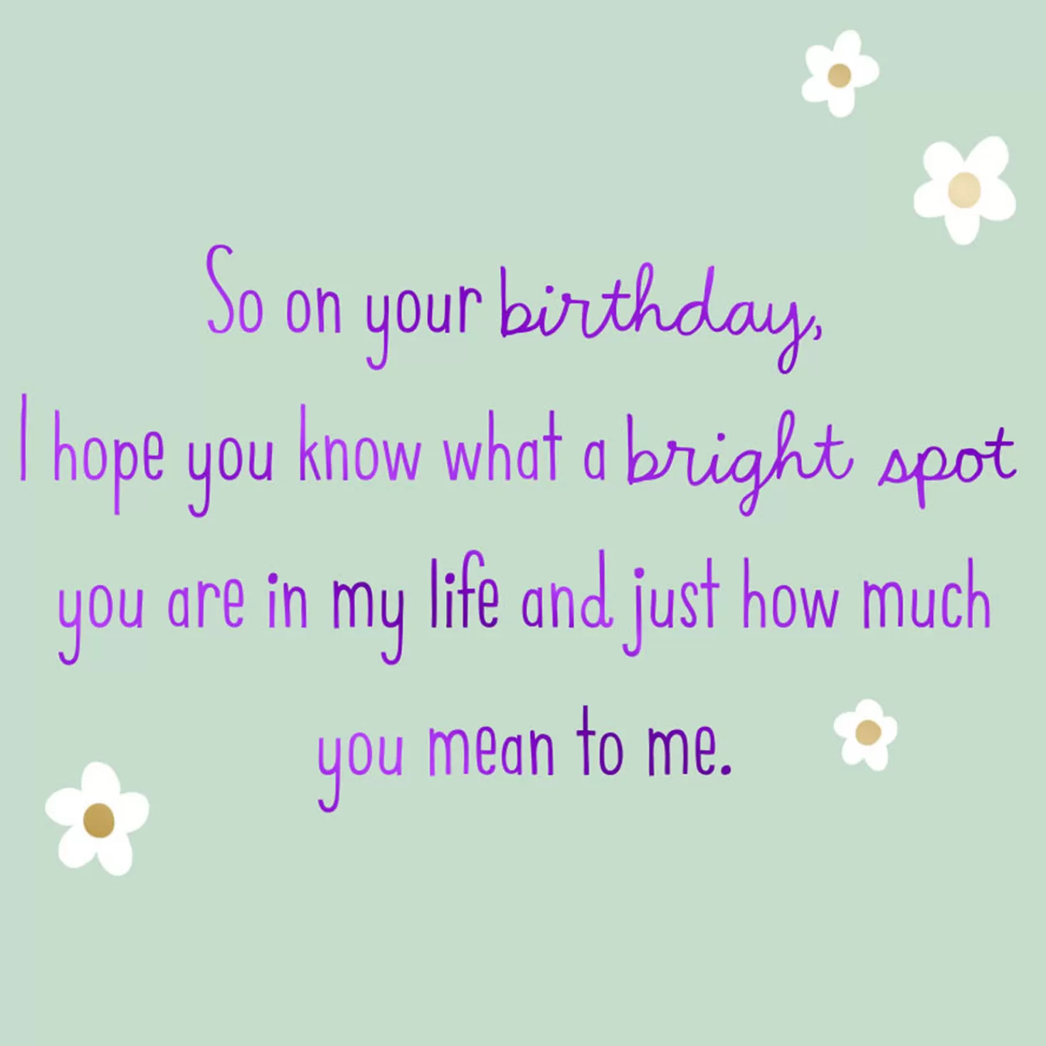 Birthday>Hallmark What A Bright Spot You Are Birthday Card For Like A Daughter