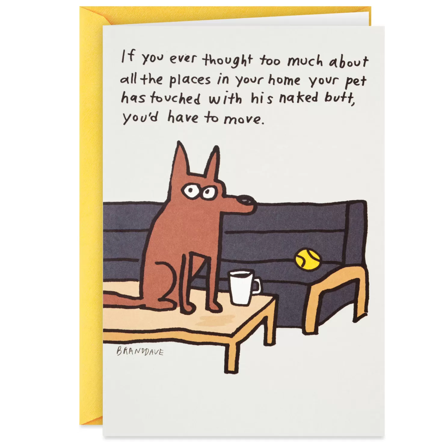 Birthday>Hallmark Where The Dog Sits Funny Birthday Card
