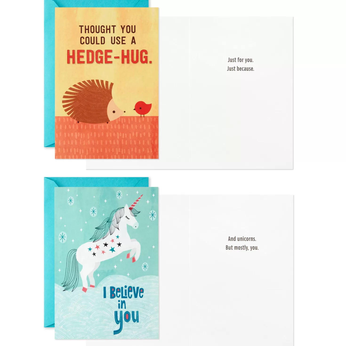 Fashion Whimsical Assorted Kids' Encouragement Cards With Stickers, Pack Of 12 Encouragement