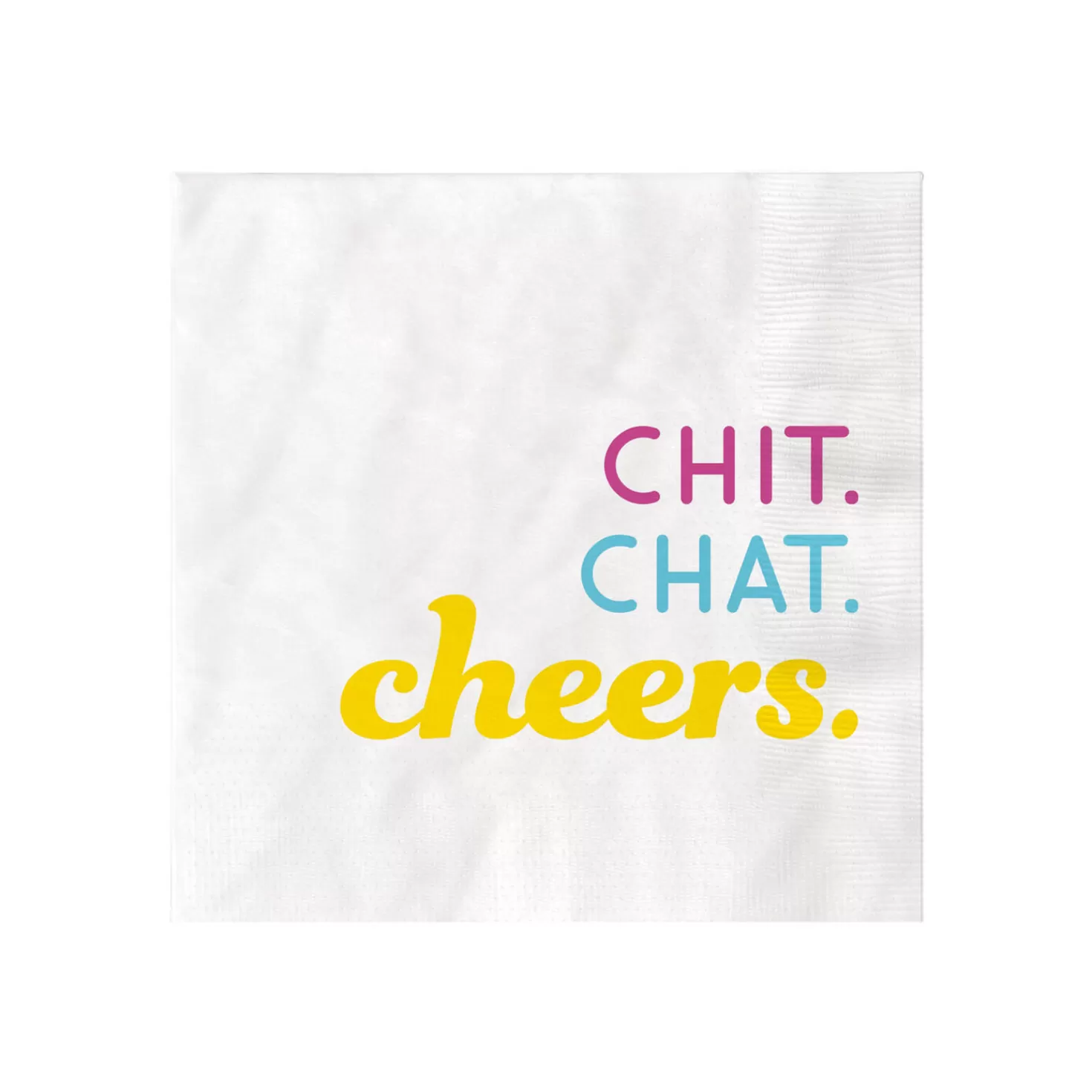 Birthday>Hallmark White " Chit, Chat, Cheers" Cocktail Napkins, Set Of 16