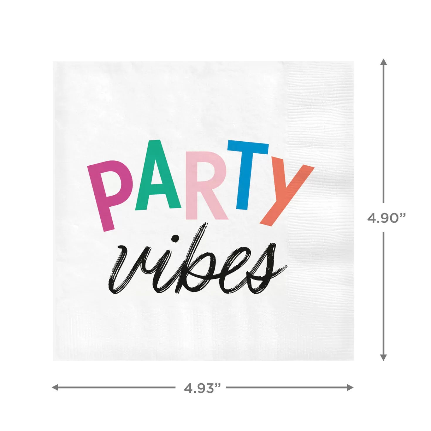 Birthday>Hallmark White " Party Vibes" Cocktail Napkins, Set Of 16