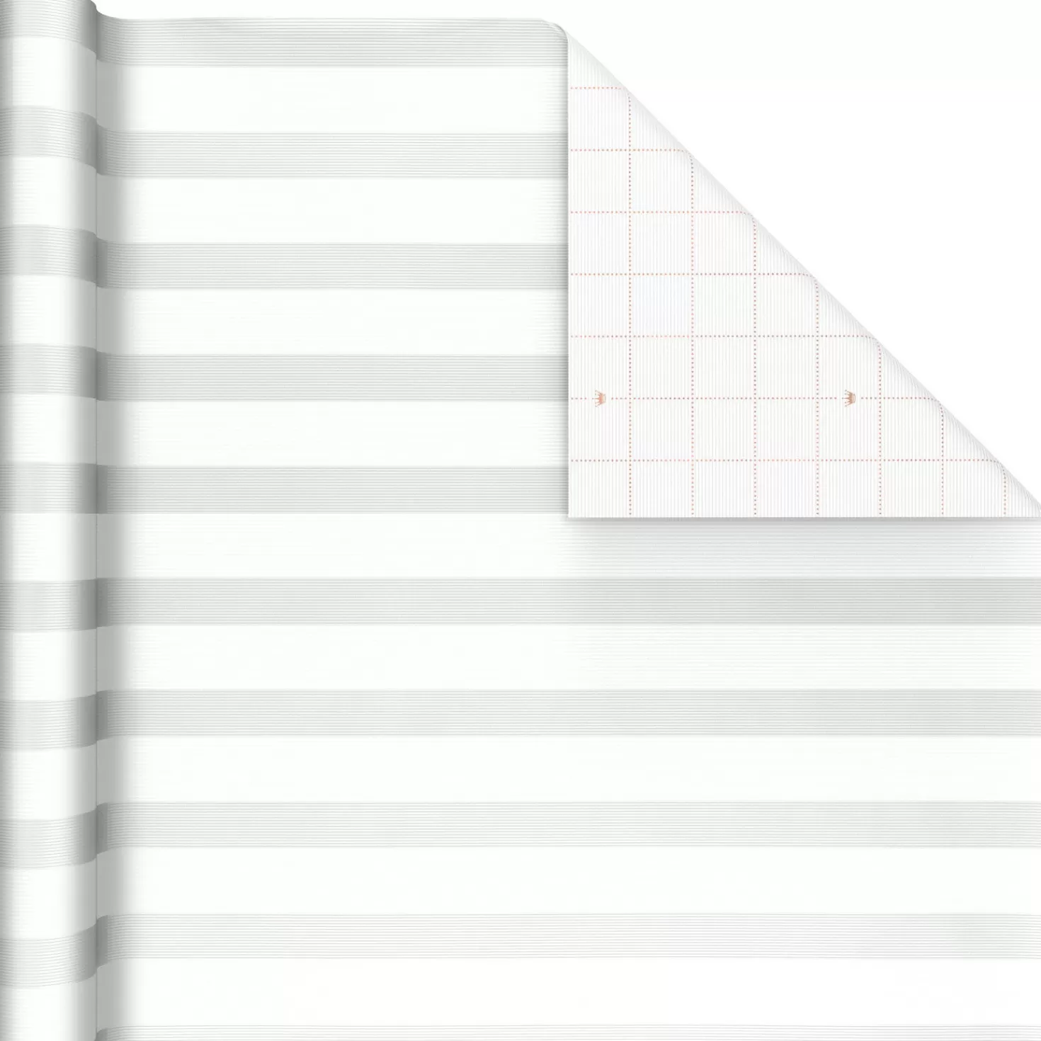 Anniversary>Hallmark White And Pearl Stripe Wrapping Paper, 15 Sq. Ft.