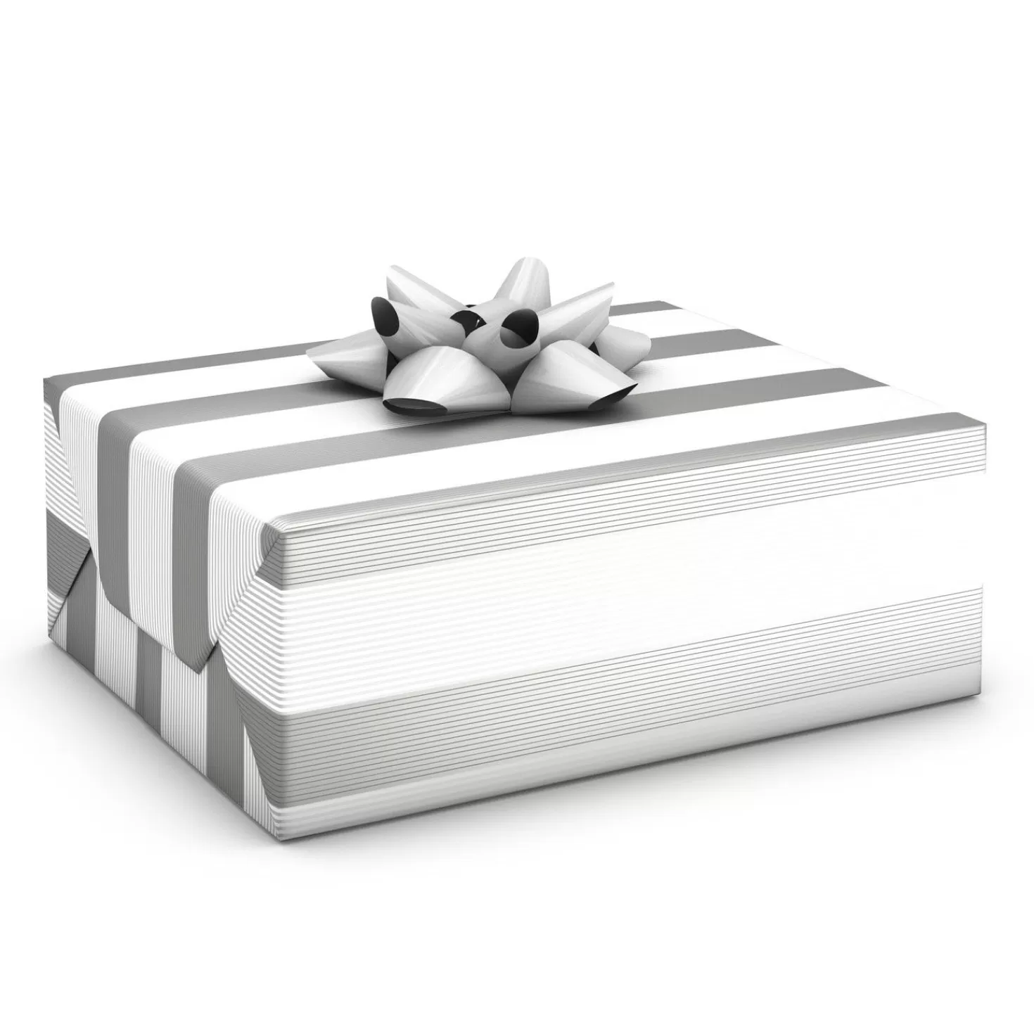 Anniversary>Hallmark White And Pearl Stripe Wrapping Paper, 15 Sq. Ft.
