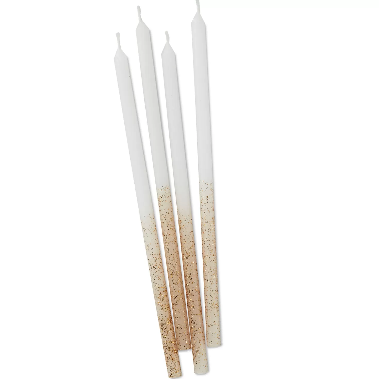 Birthday>Hallmark White Glitter-Dipped Tall Birthday Candles, Set Of 12