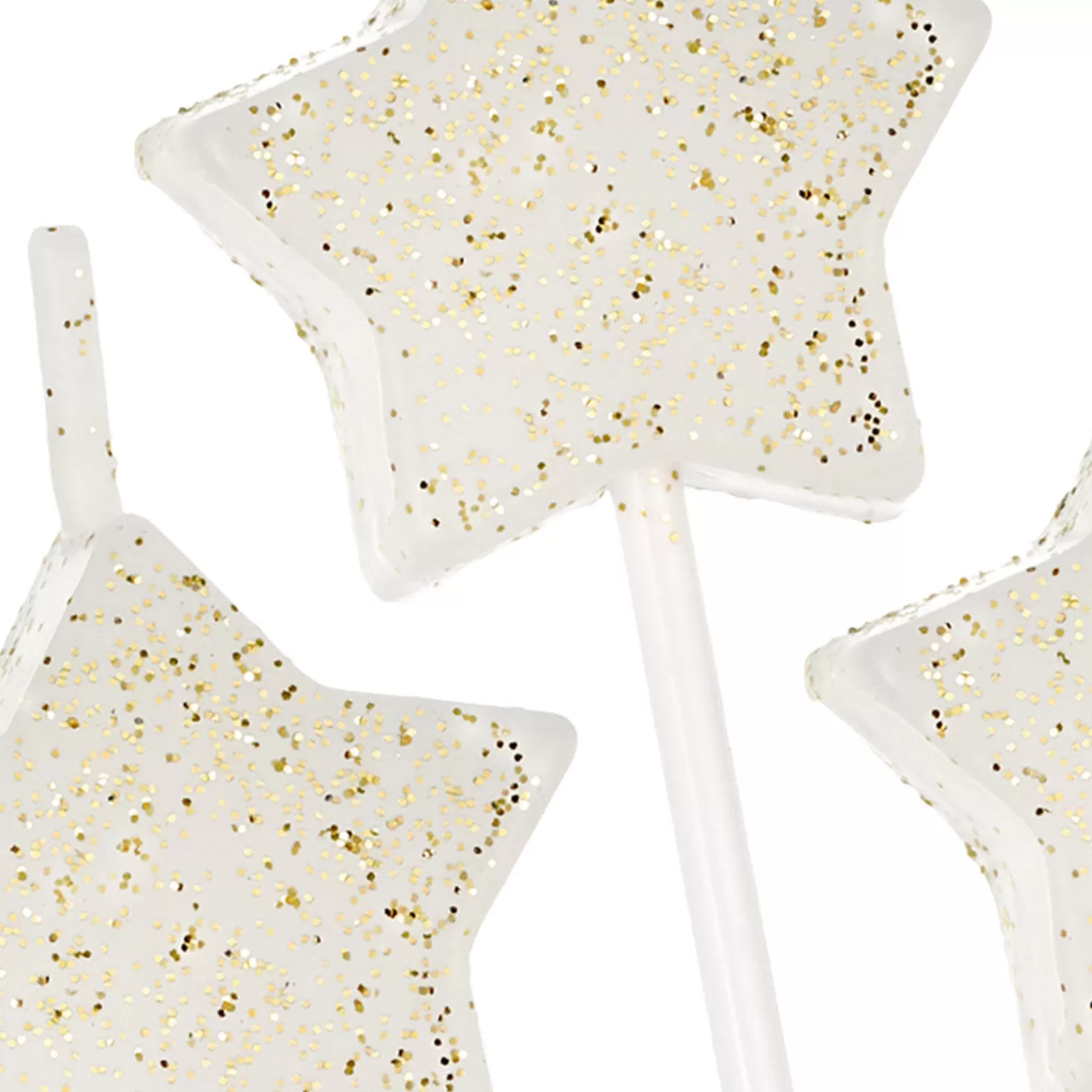 Birthday>Hallmark White Star-Shaped With Glitter Birthday Candles, Set Of 6