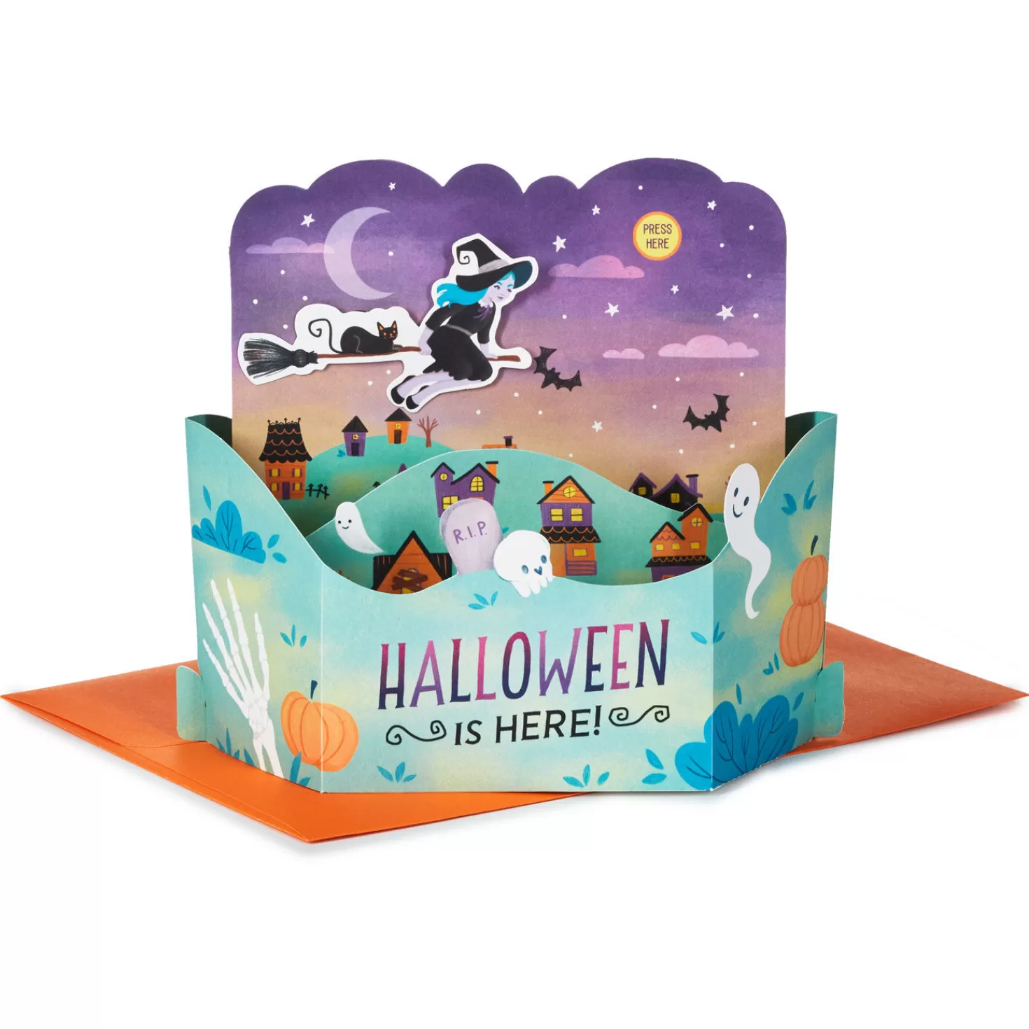 Halloween (10/31)>Hallmark Wicked Wishes Musical 3D Pop-Up Halloween Card With Motion