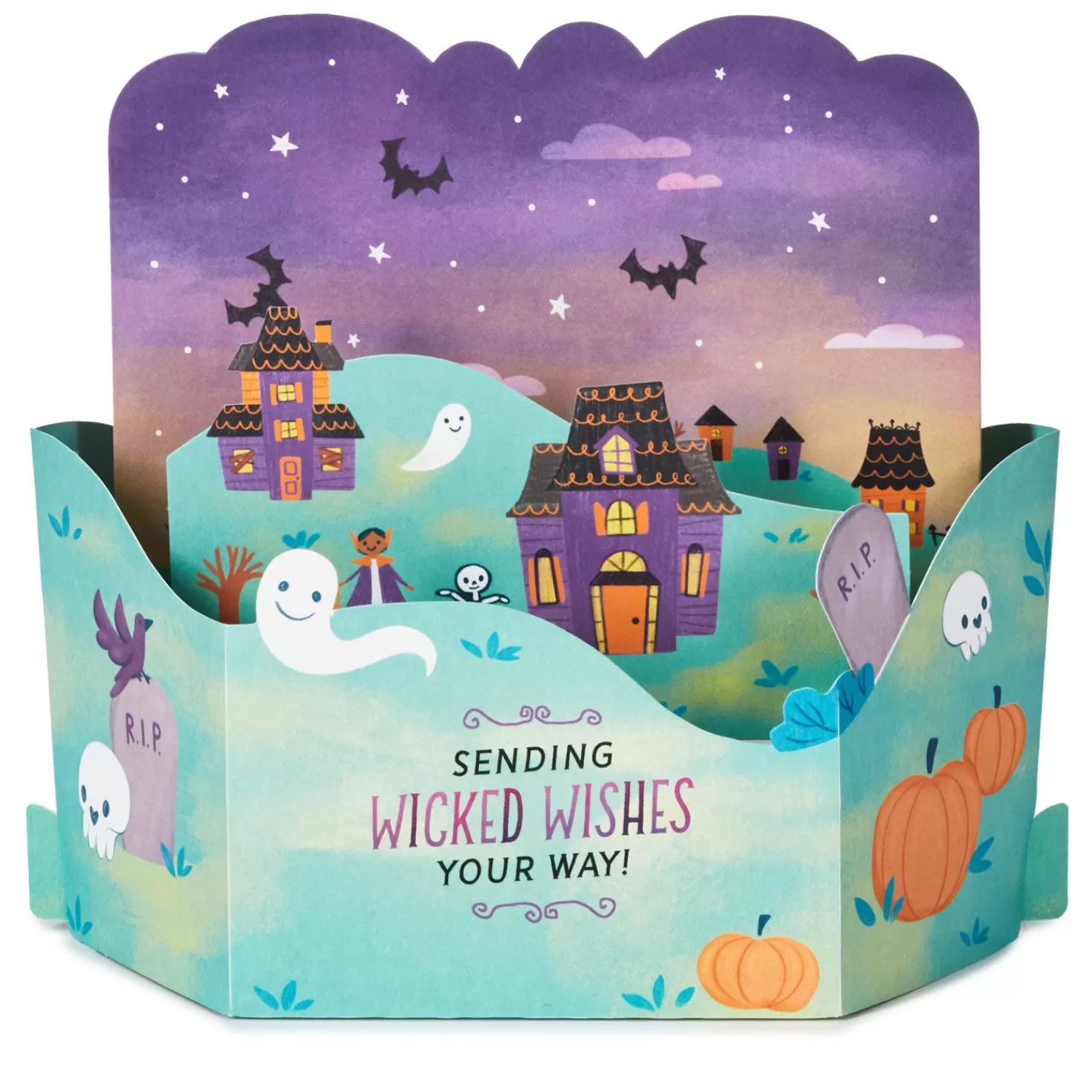 Halloween (10/31)>Hallmark Wicked Wishes Musical 3D Pop-Up Halloween Card With Motion