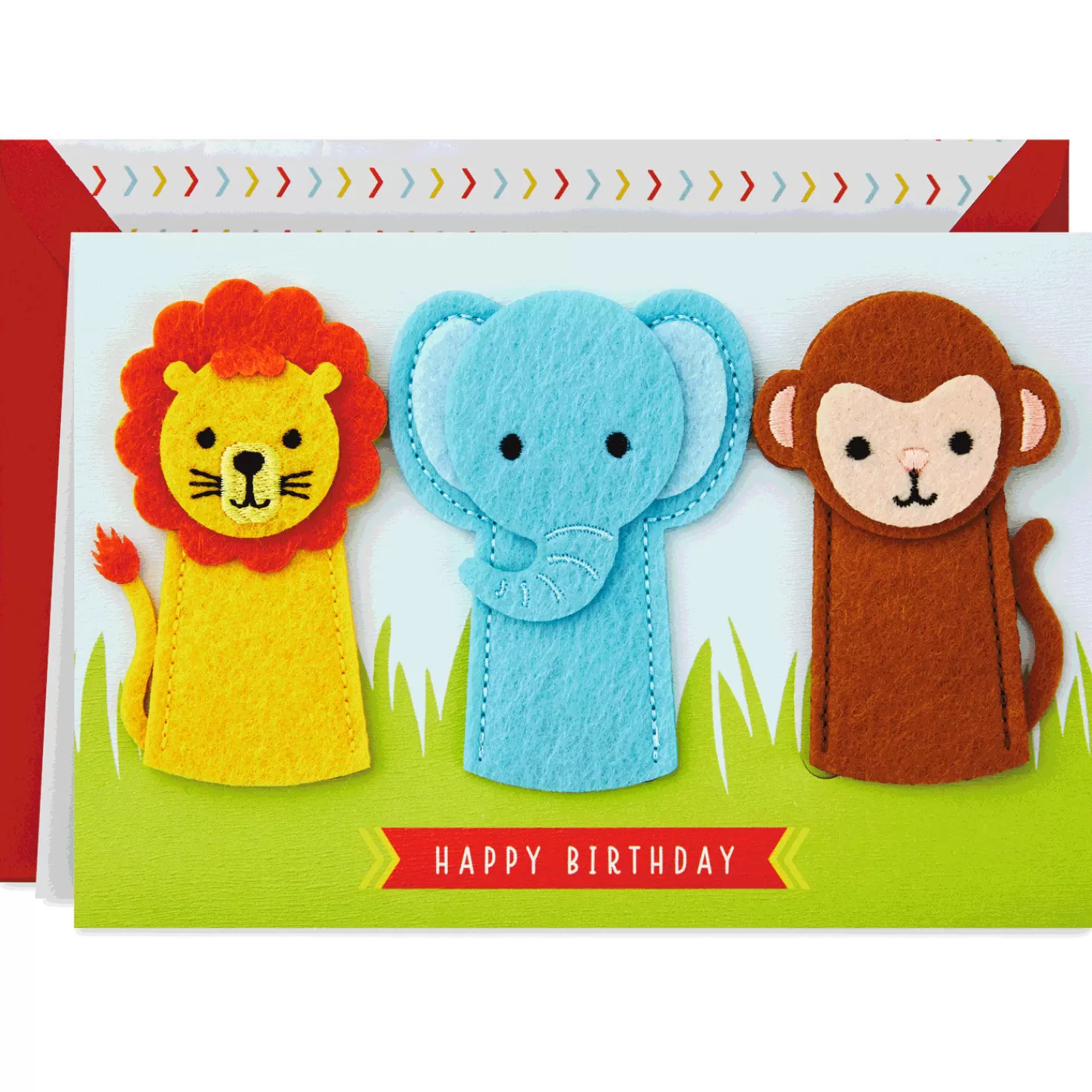 Birthday>Hallmark Wild And Happy Birthday Card With Finger Puppets For Kids