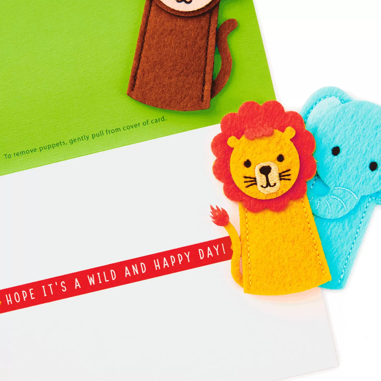 Birthday>Hallmark Wild And Happy Birthday Card With Finger Puppets For Kids