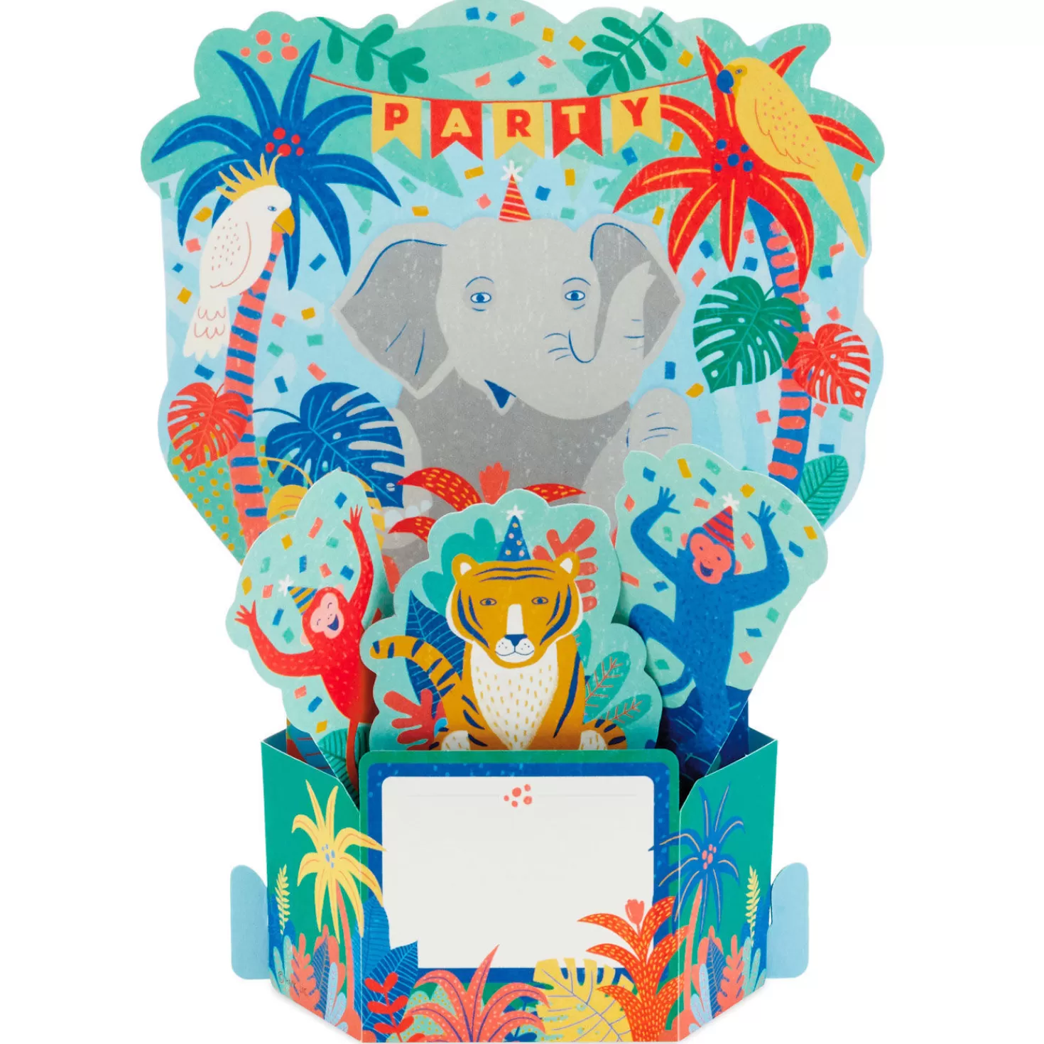 Birthday>Hallmark Wild Animal Party Boxed Pop-Up Birthday Cards, Pack Of 8
