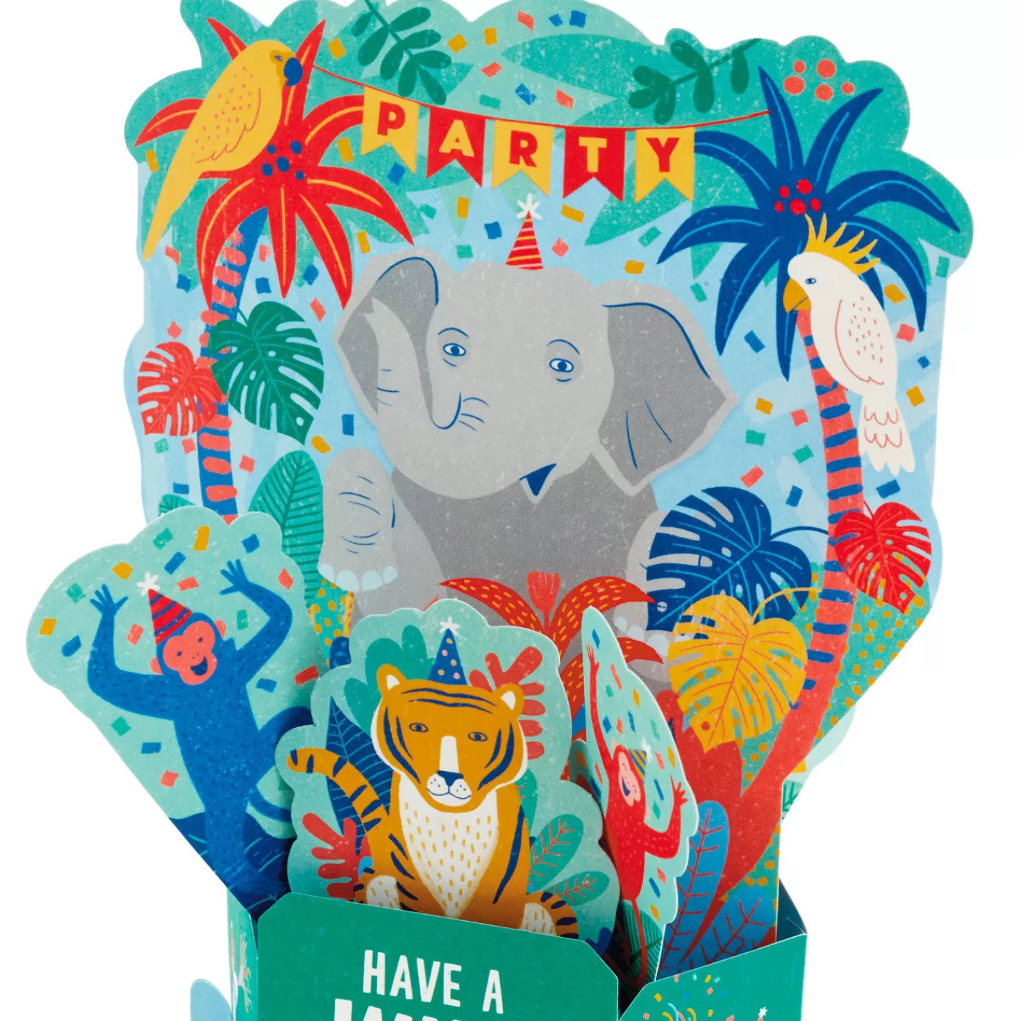Birthday>Hallmark Wild Animal Party Boxed Pop-Up Birthday Cards, Pack Of 8