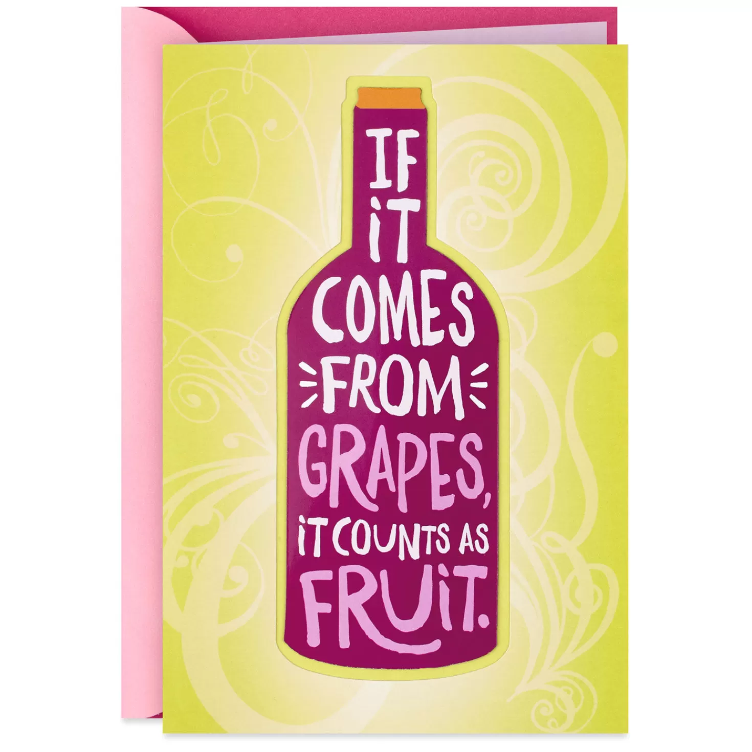 Birthday>Hallmark Wine Bottle Birthday Card With Magnet