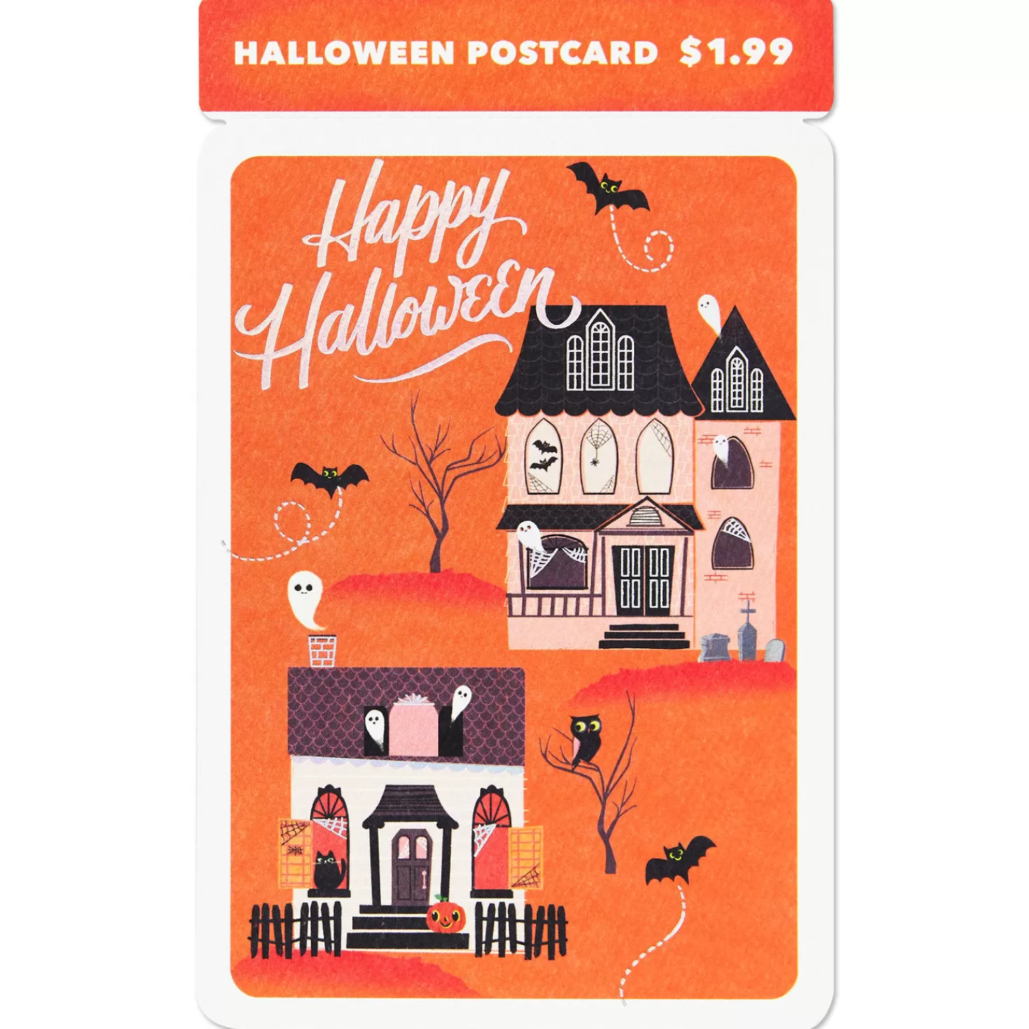 Halloween (10/31)>Hallmark Wish Our Haunts Were Closer Halloween Postcard